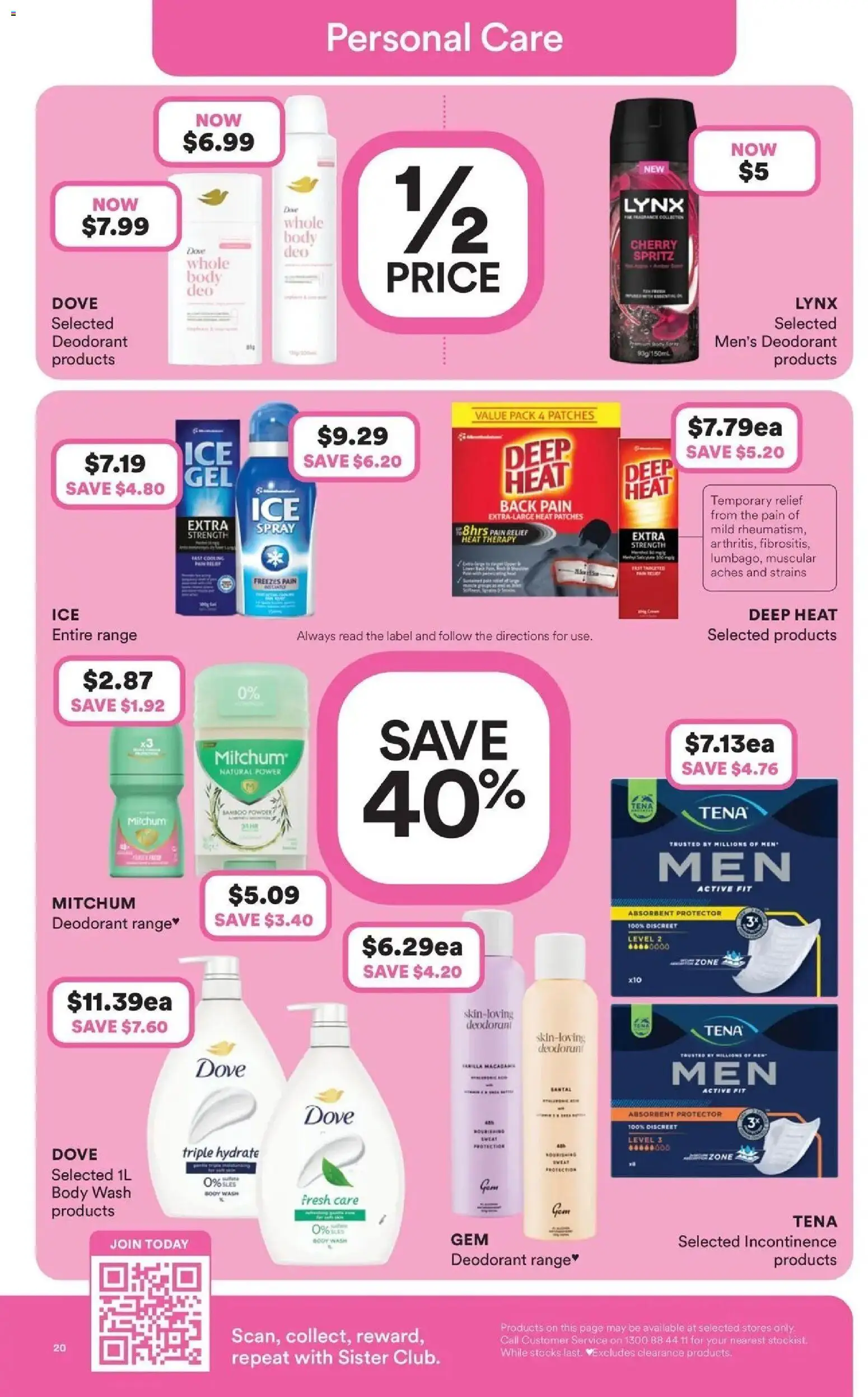 Priceline Pharmacy catalogue - valid from 30/07/2026 | Page: 20 | Products: Deodorant, Pain relief