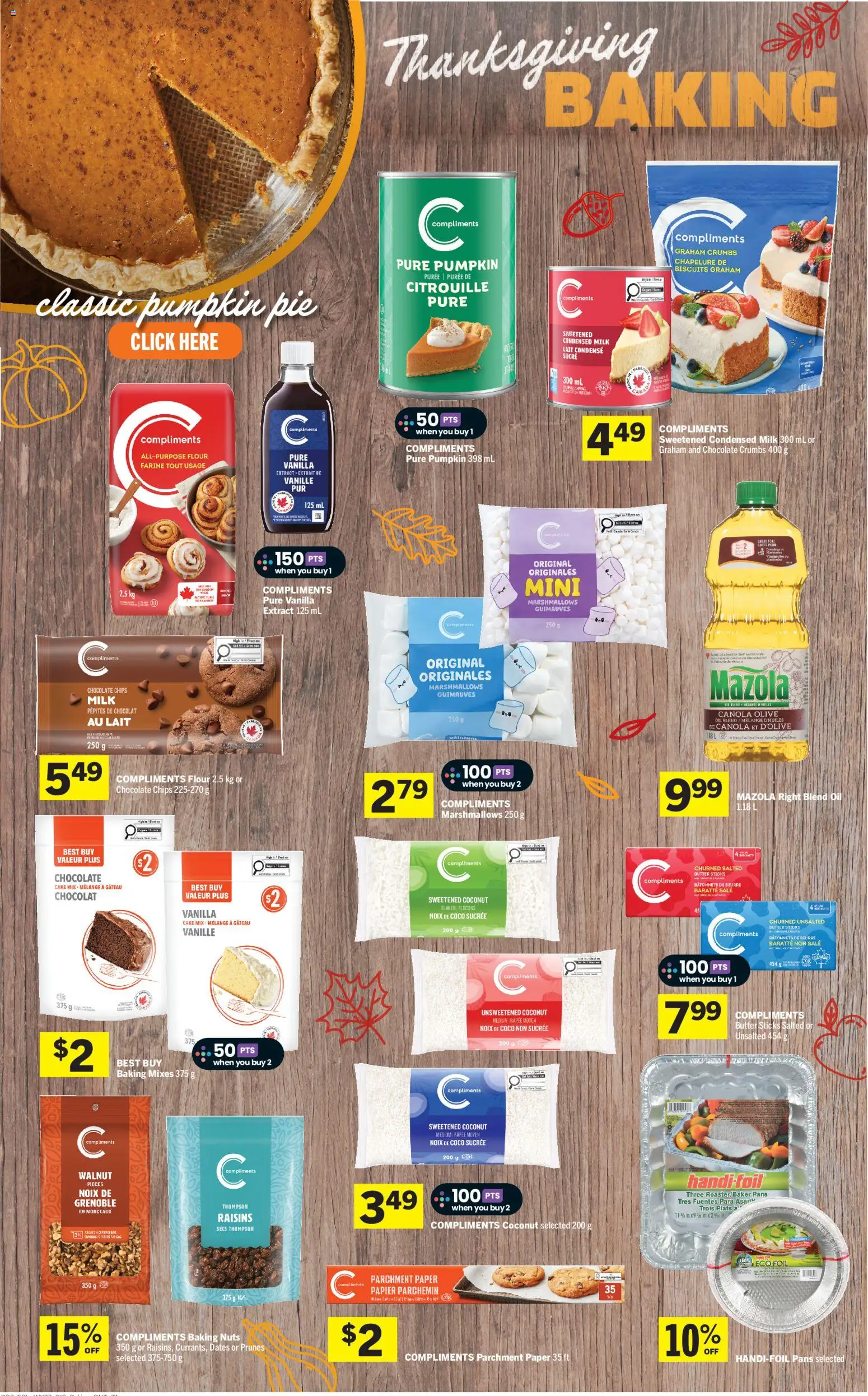 Foodland flyer valid from Oct 1, 2026 | Page: 10 | Products: Nuts, Raisins, Oil, Pumpkin