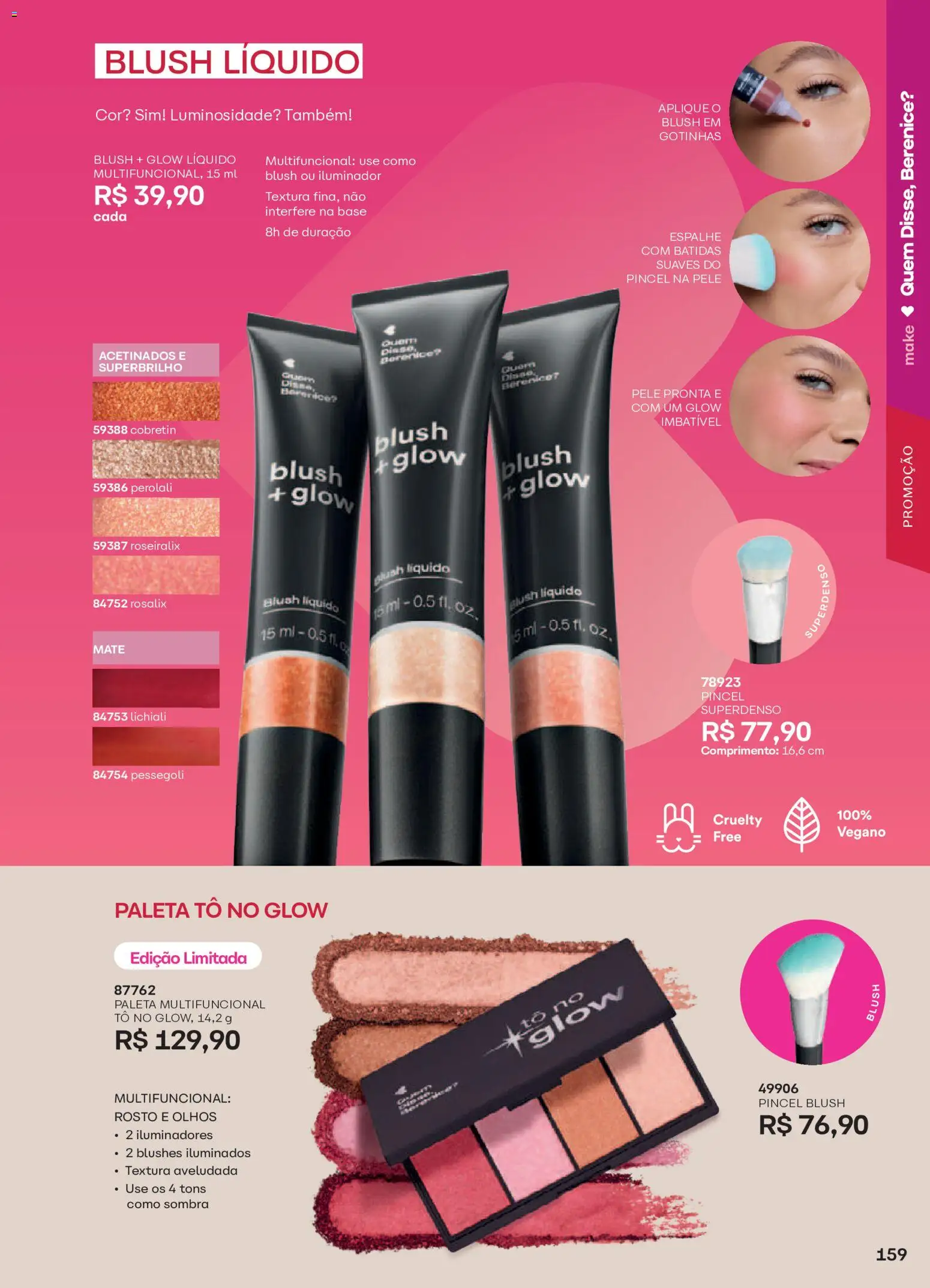 O Boticário Folheto - válido de 29/06/2026 | Página: 163 | Produtos: Blush, Pincel, Base, Iluminador