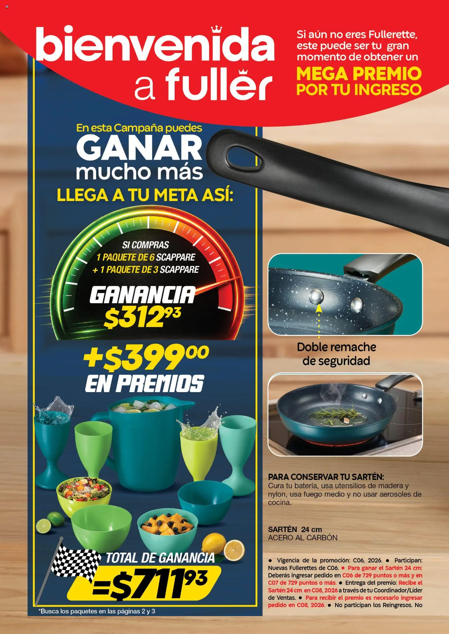 Nuevas ofertas de Fuller válidas en toda la República Mexicana desde el 24/06/2026. ¡Encuentra las mejores ofertas en Fuller Gana Mas 6 2026! | Página: 38 | Productos: Remache, Sartén, Campana