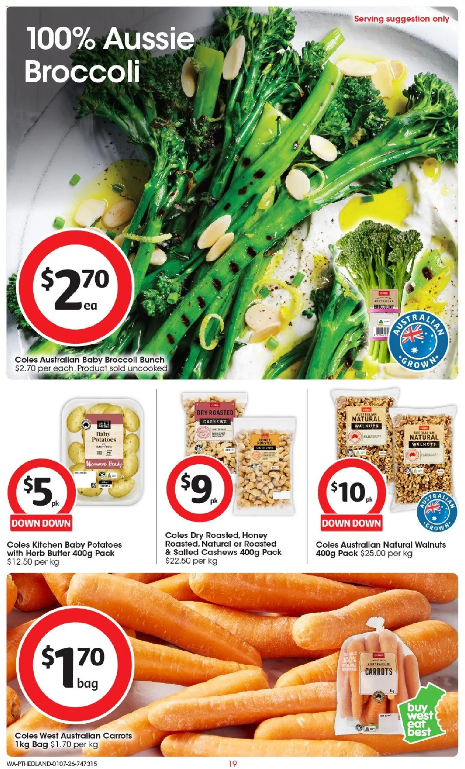 Coles catalogue - valid from 01/07/2026 | Page: 19 | Products: Butter, Potatoes, Bag, Microwave