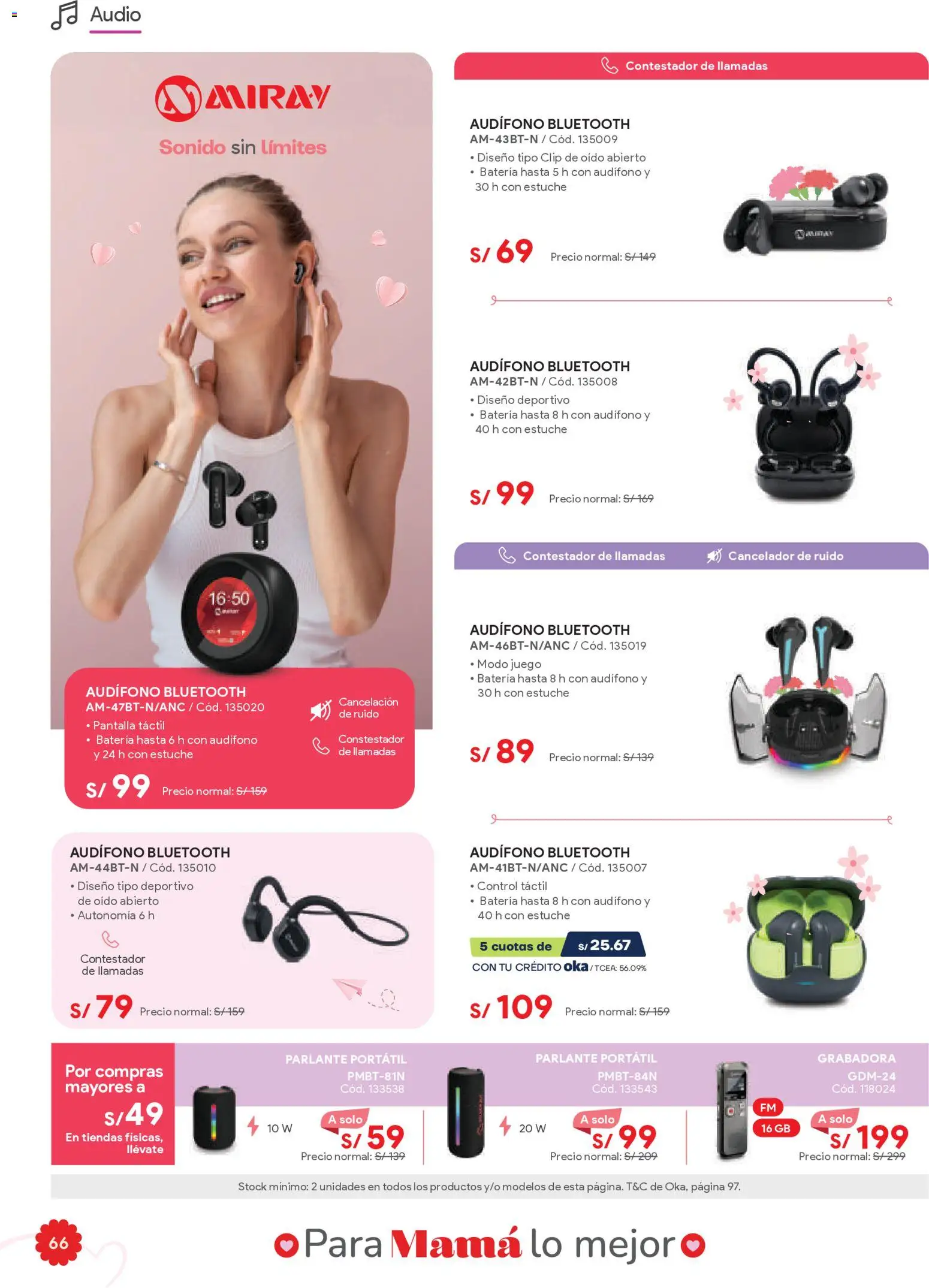 Catálogo Hiraoka válido desde 25.04.2026 | Página: 66 | Productos: Batería, Audio, Juego, Parlante