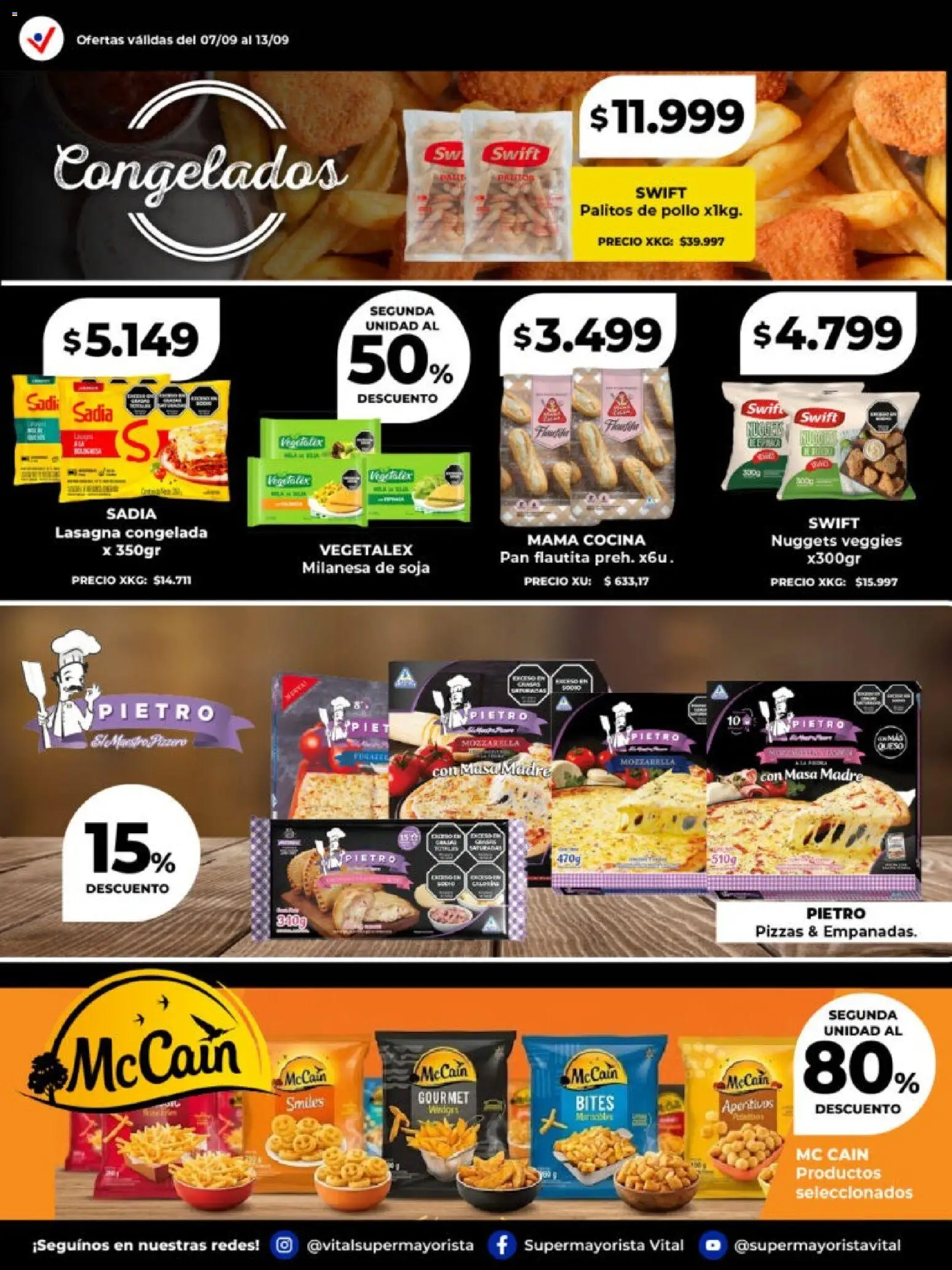 Vital - Especial de frescos │ válido desde el 07/09/2026 | Página: 7 | Productos: Masa, Cocina, Pollo, Pan