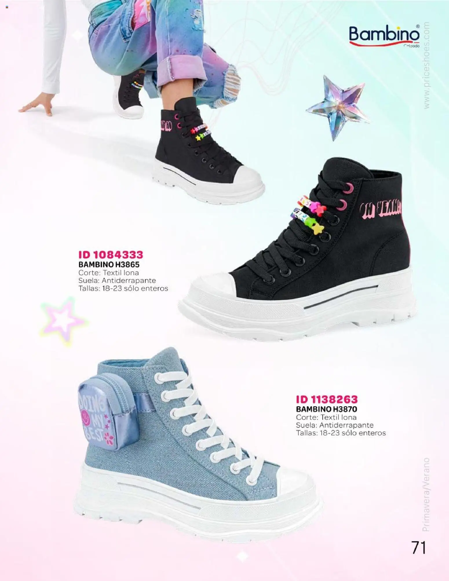 Nuevas ofertas de Price Shoes válidas en toda la República Mexicana desde el 25.04.2026. ¡Encuentra las mejores ofertas en Price Shoes catálogo Kids todo en uno! | Página: 71 | Productos: Lona