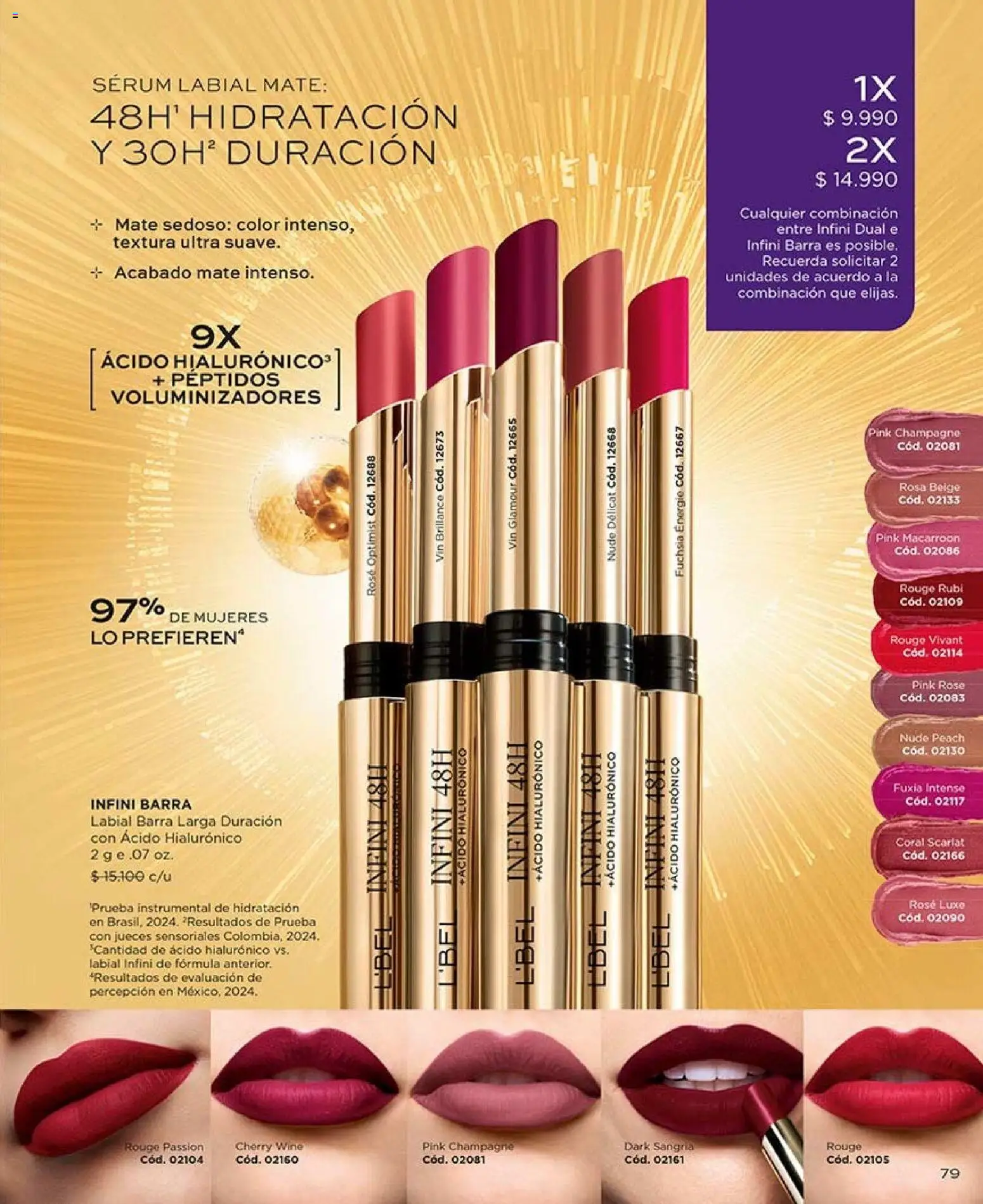 Catálogo L'Bel Campaña 14 │ válido desde el 16.08.2026 | Página: 79 | Productos: Mate, Labial, Serum