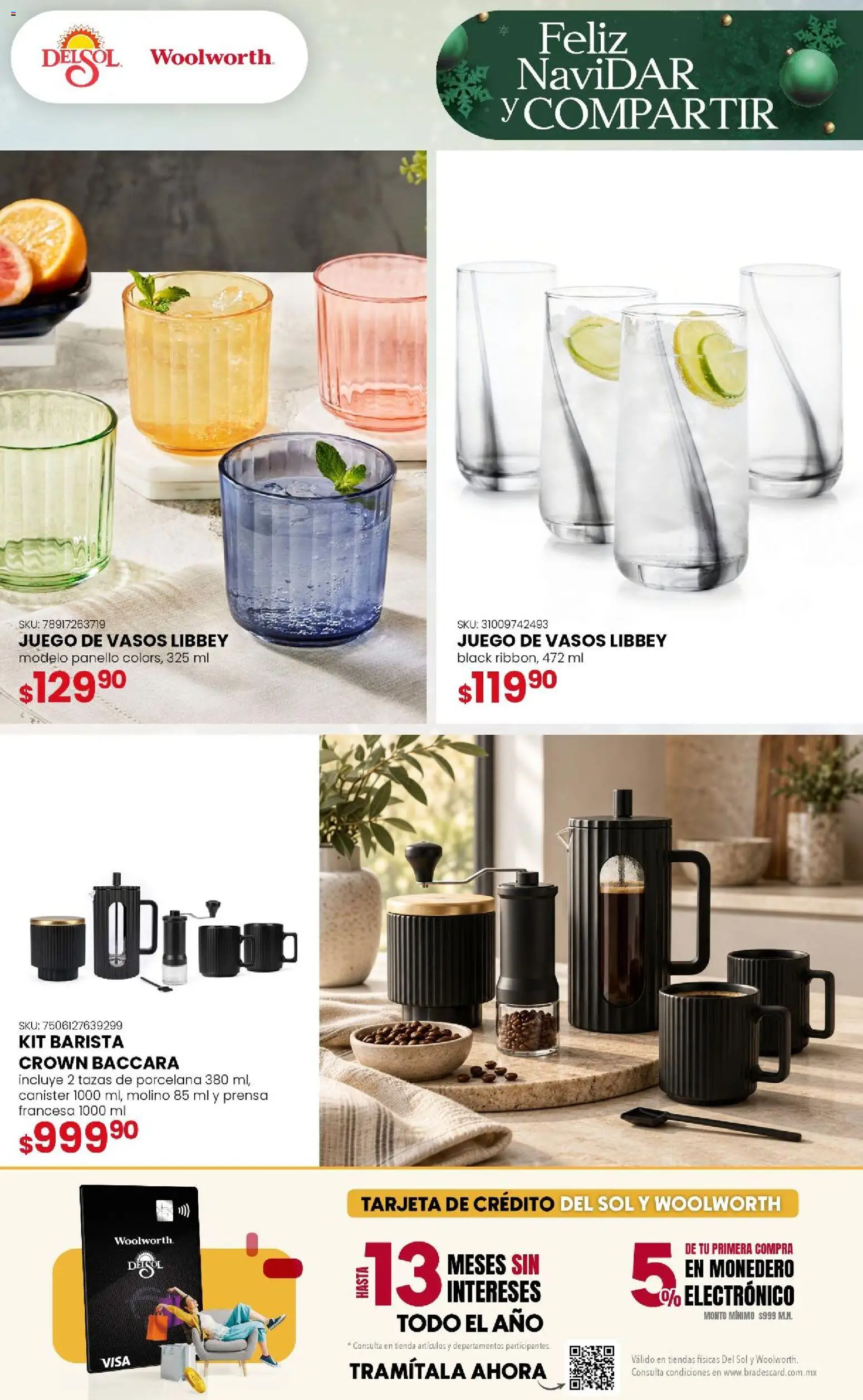 Nuevas ofertas de Del Sol y Woolworth válidas en toda la República Mexicana desde el 08/10/2026. ¡Encuentra las mejores ofertas en Del Sol y Woolworth - Feliz NaviDar y Compartir! | Página: 45