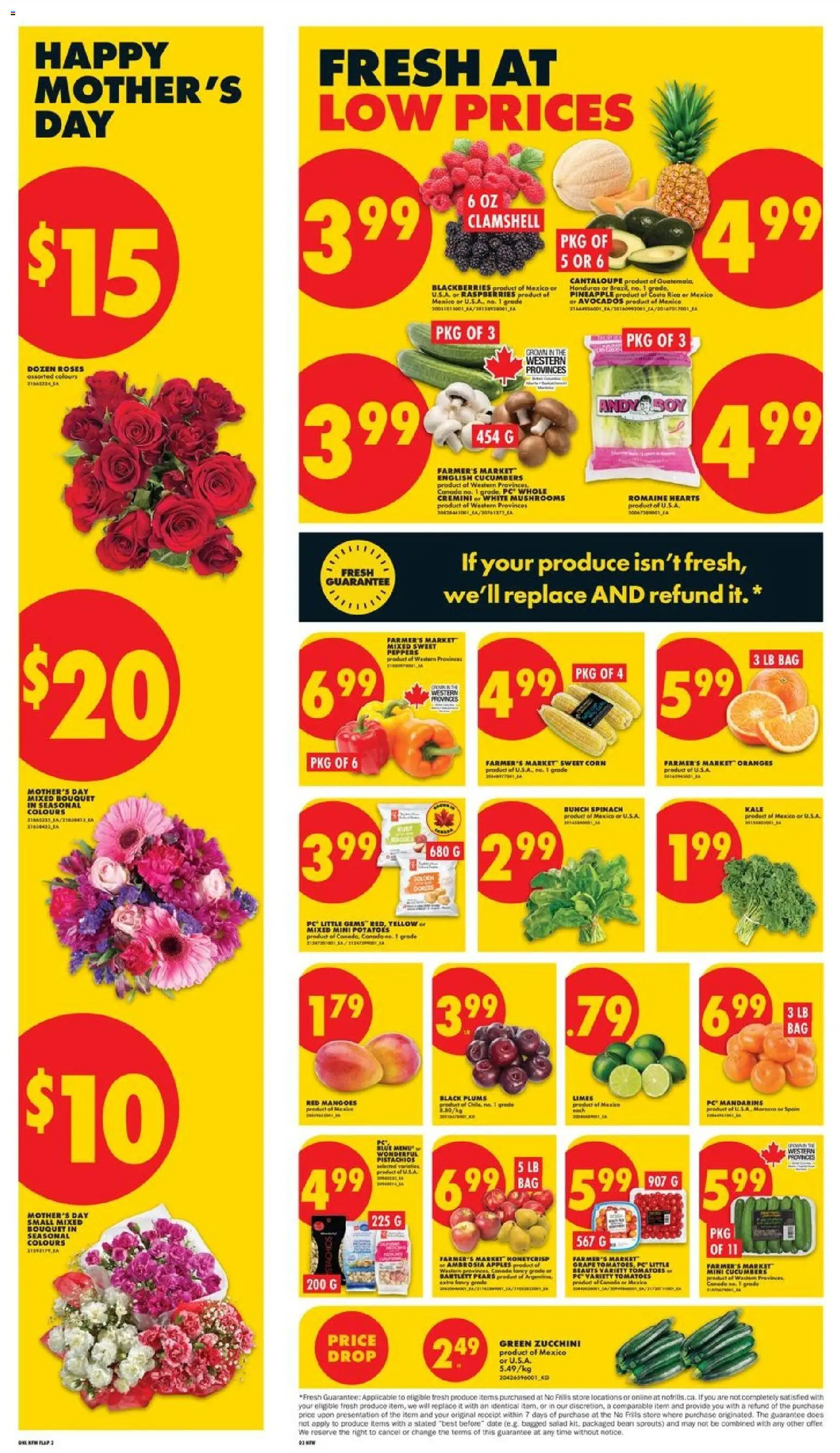 No Frills flyer valid from 07.05.2026 | Page: 2 | Products: Pineapple, Cucumbers, Potatoes, Apples