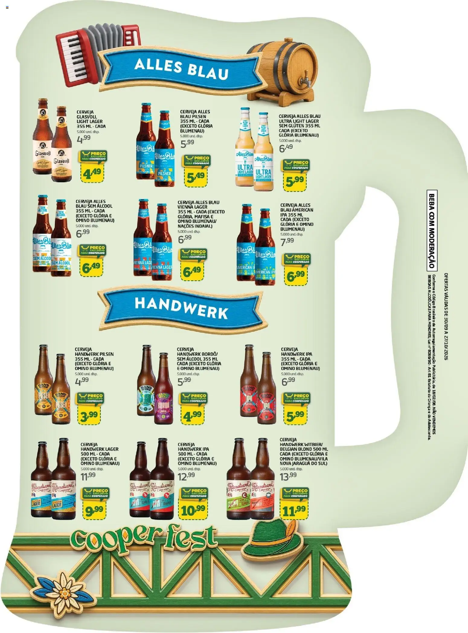 Cooper Folheto - válido de 30/09/2026 | Página: 10 | Produtos: Álcool, Bebidas, Cerveja