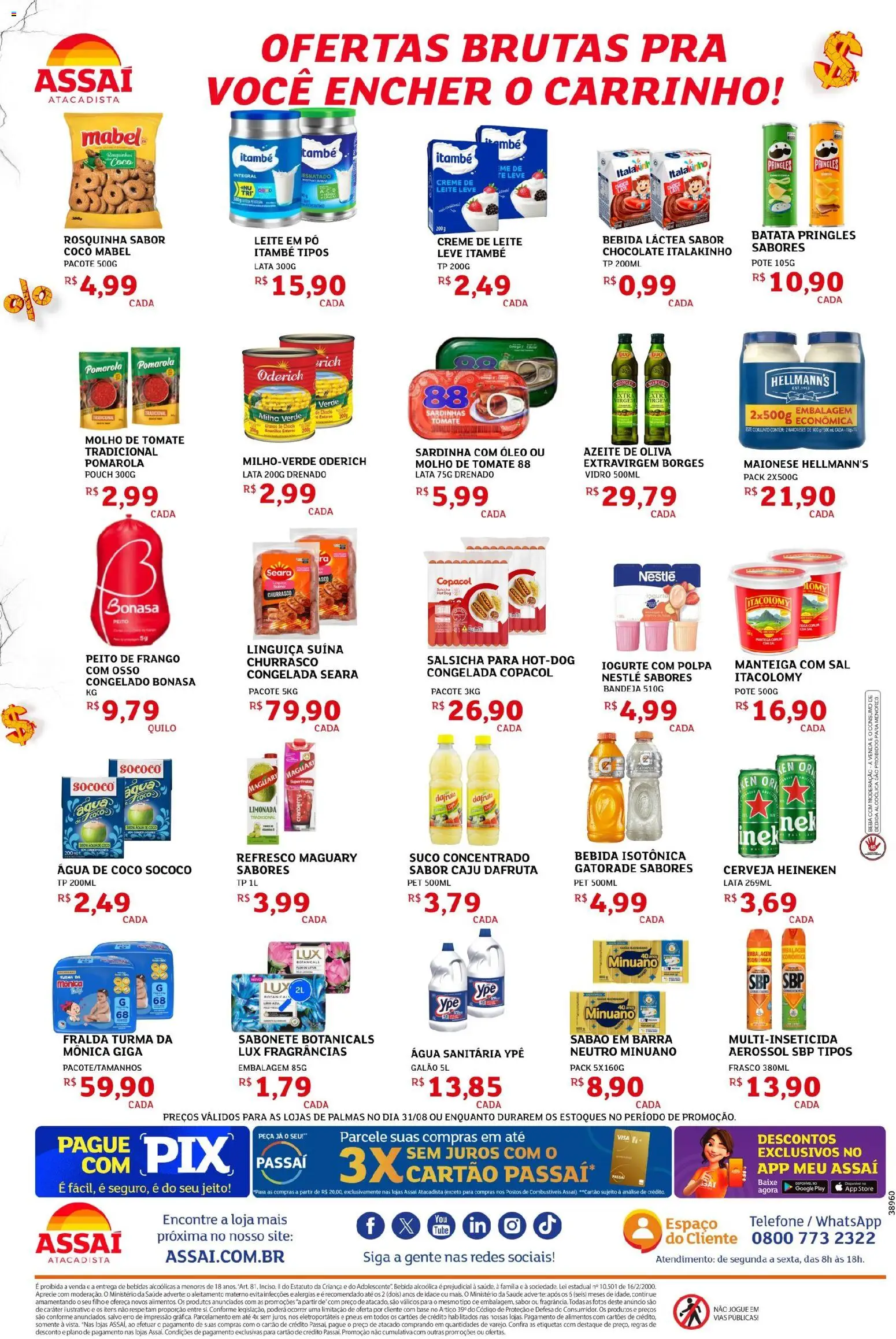 Assaí Atacadista Folheto - válido de 31/08/2026 | Página: 2 | Produtos: Sabão em barra, Creme, Sabonete, Sal