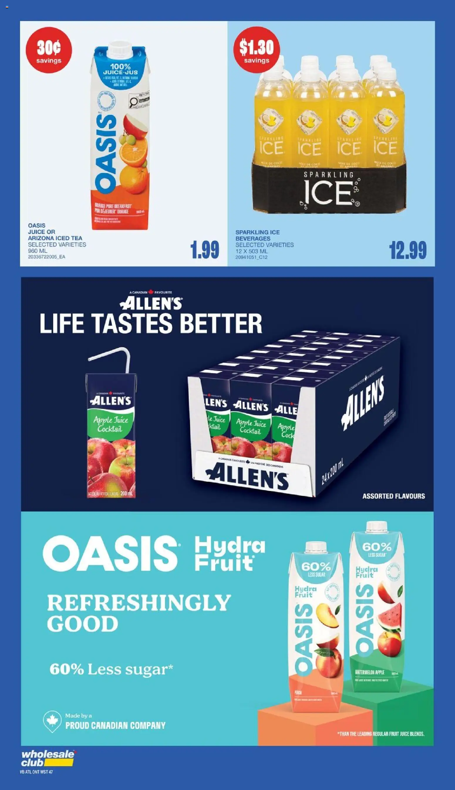 Wholesale Club flyer valid from Jul 30, 2026 | Page: 57 | Products: Tea, Juice