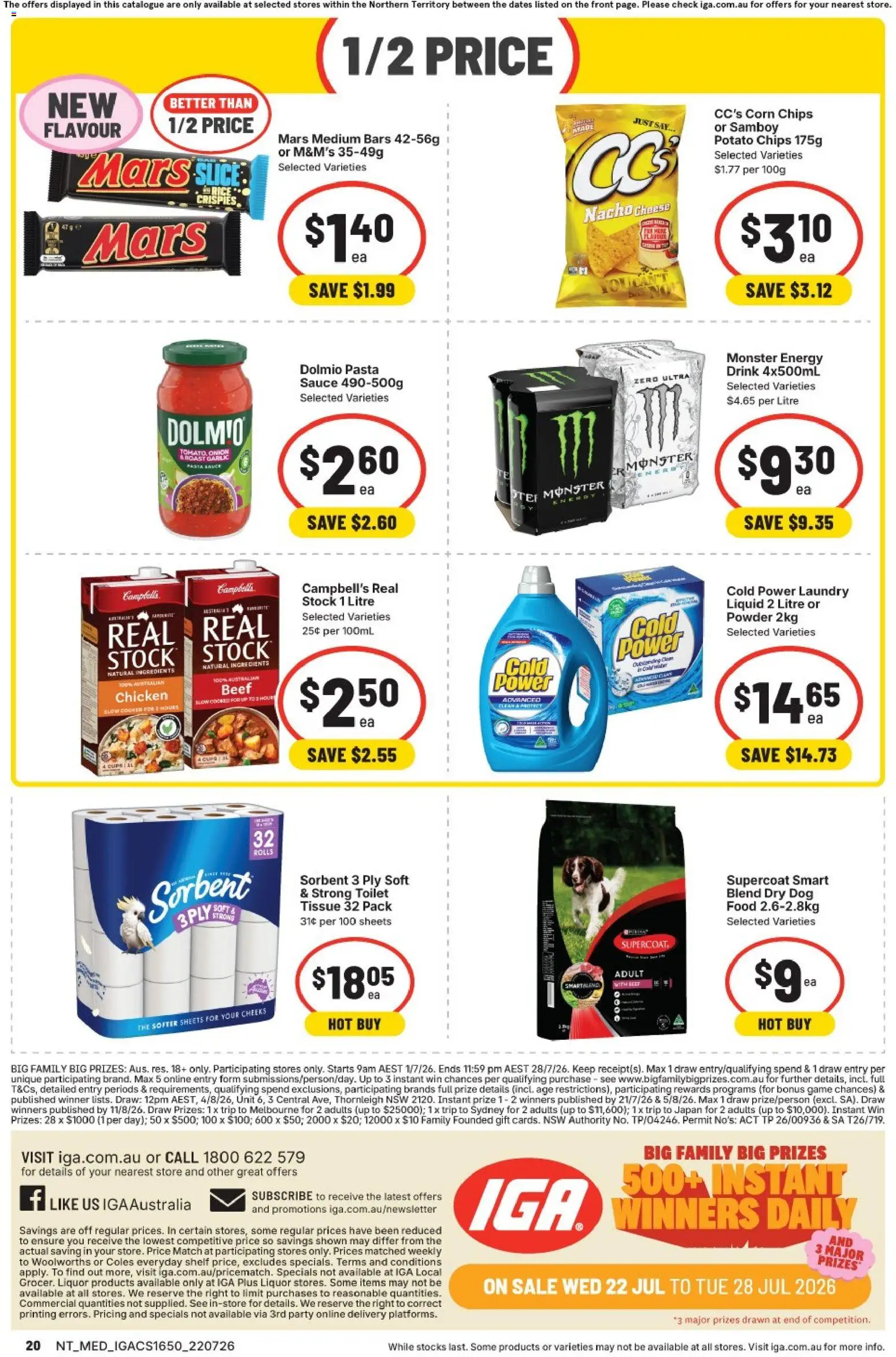 IGA catalogue - valid from 22/07/2026 | Page: 16 | Products: Shelf, Cups, Powder, Laundry