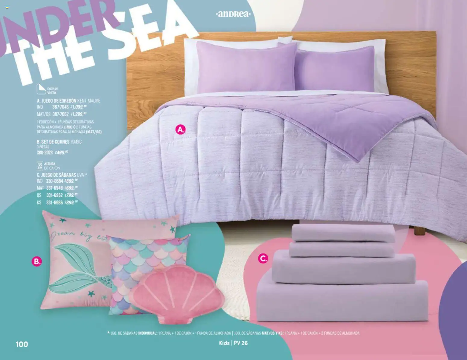 Nuevas ofertas de Andrea válidas en toda la República Mexicana desde el 25/01/2026. ¡Encuentra las mejores ofertas en Andrea catálogo Home! | Página: 100 | Productos: Uva, Funda de almohada, Almohada, Sabanas