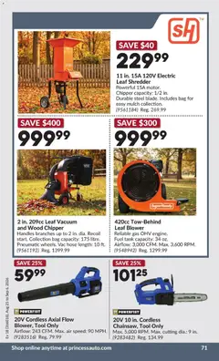 Preview of Princess Auto flyer - 2 Week Sale! from shop Princess Auto valid from Aug 25, 2026 | Page: 72 | Products: Bag, Shredder