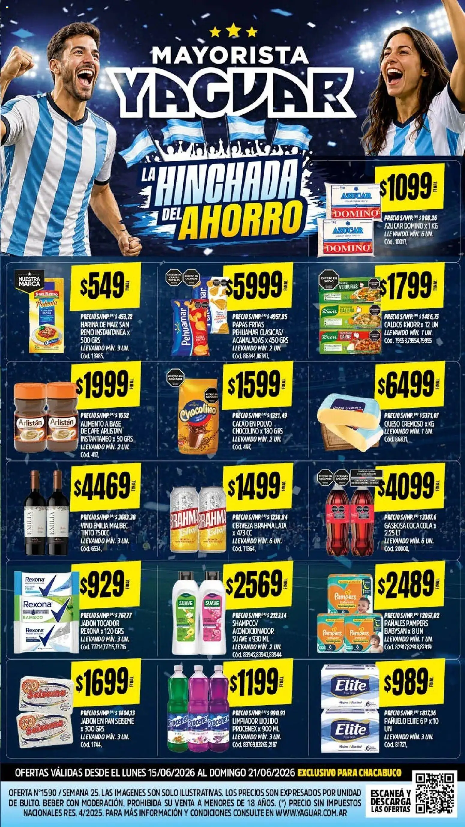 Yaguar - Oferta Semanal Parque Chacabuco │ válido desde el 15.06.2026 | Página: 2 | Productos: Azucar, Vino, Cerveza, Pañales
