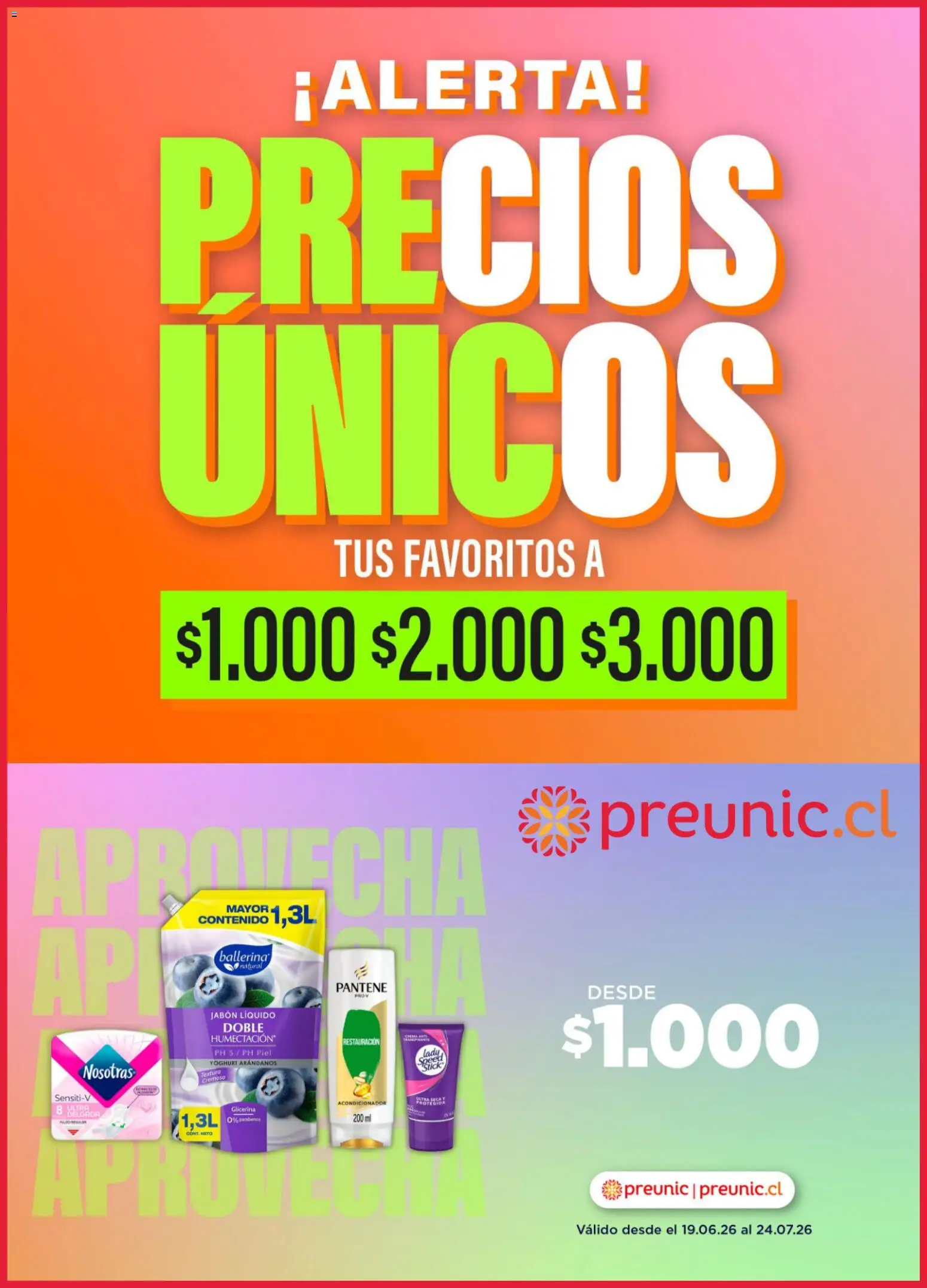 Preunic Ofertas │ válido desde el 22.06.2026 | Página: 1 | Productos: Arándanos, Acondicionador, Jabón, Jabón líquido