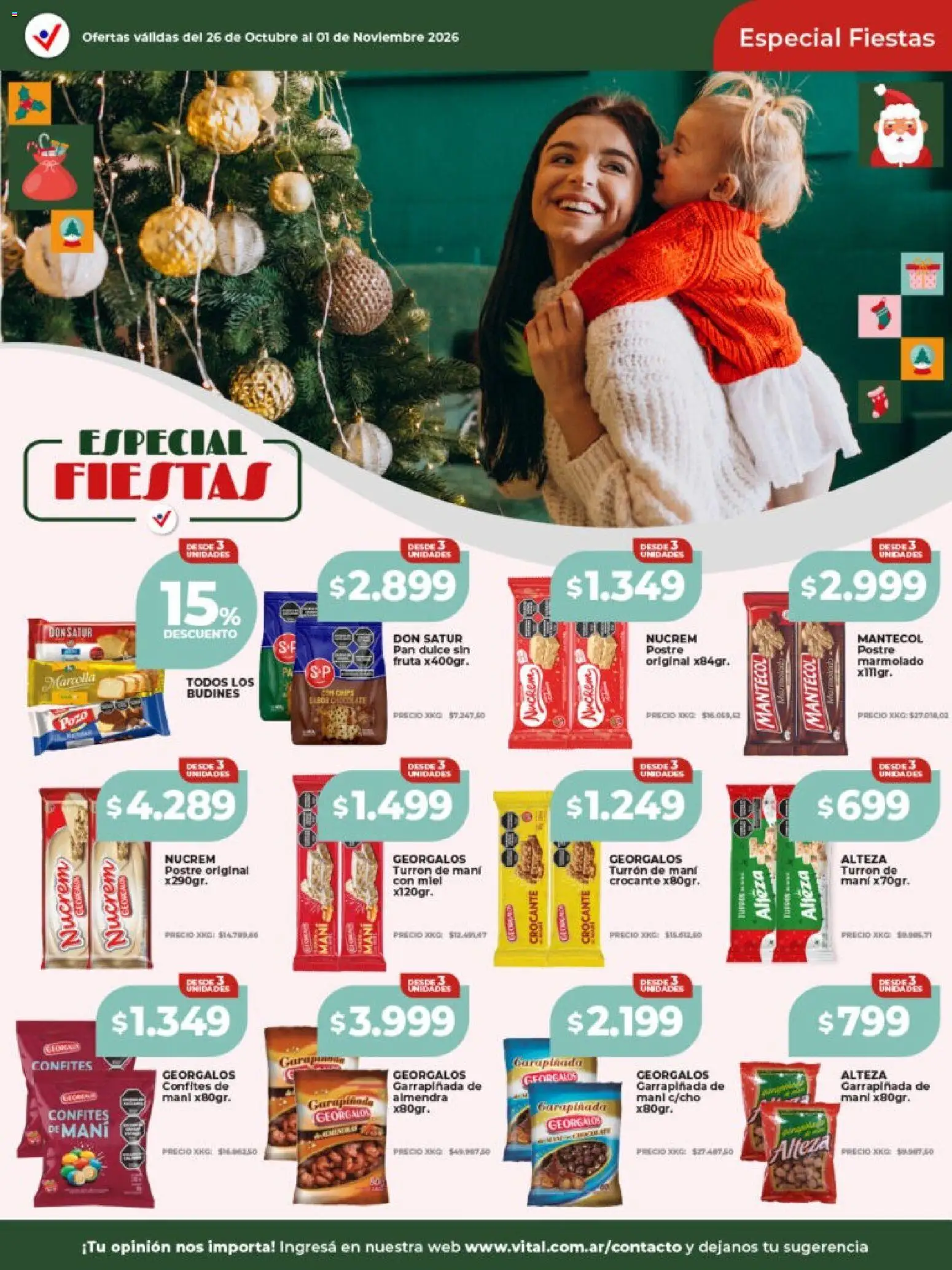 Vital - Especial Fiestas │ válido desde el 26/10/2026 | Página: 1