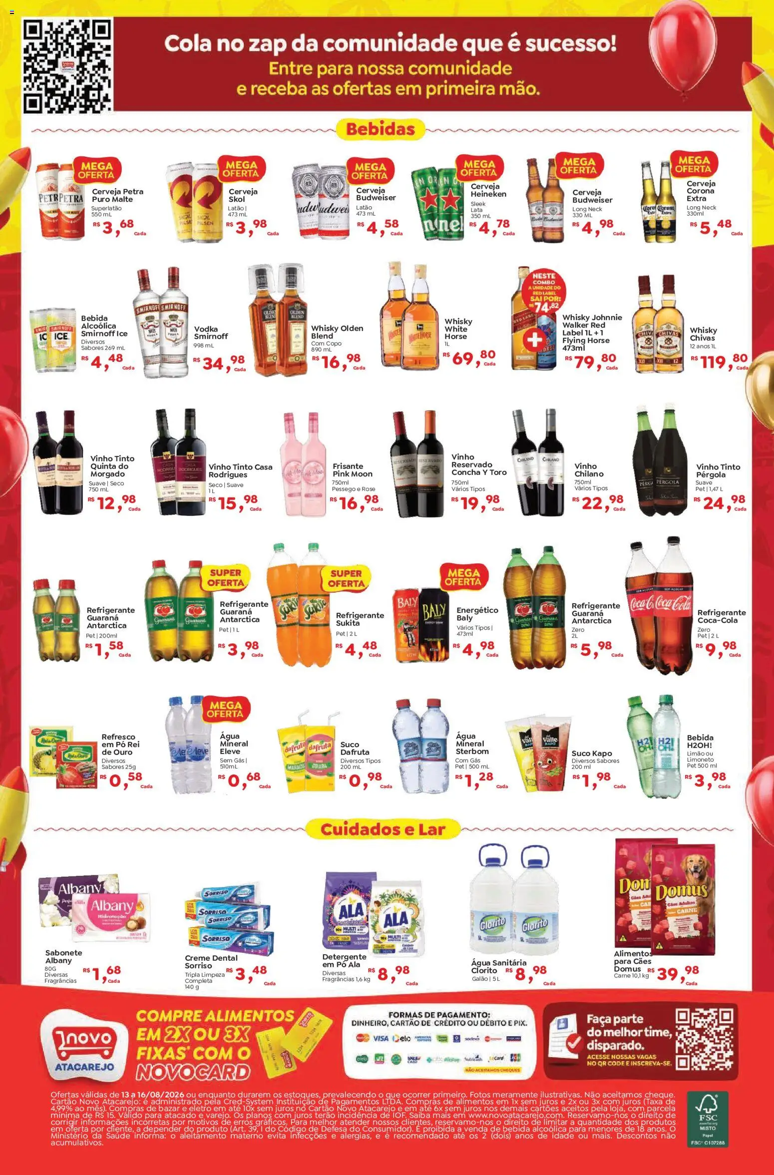 Novo Atacarejo Folheto - válido de 13/08/2026 | Página: 2 | Produtos: Energético, Suco, Creme, Creme dental