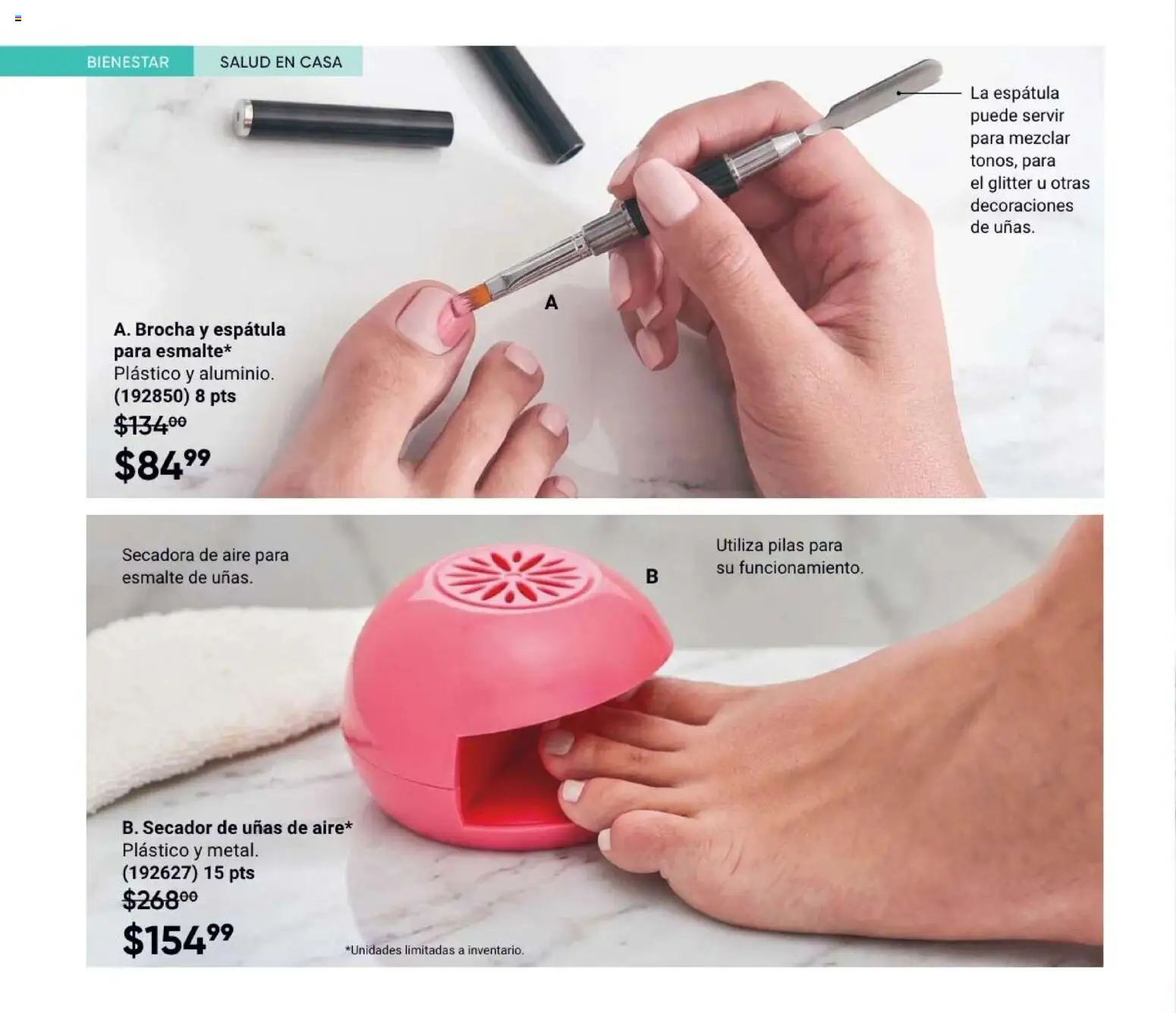 Nuevas ofertas de AVON válidas en toda la República Mexicana desde el 21/08/2026. ¡Encuentra las mejores ofertas en AVON Casa & Estilo 13 2026! | Página: 114 | Productos: Secadora, Espátula, Glitter, Pilas