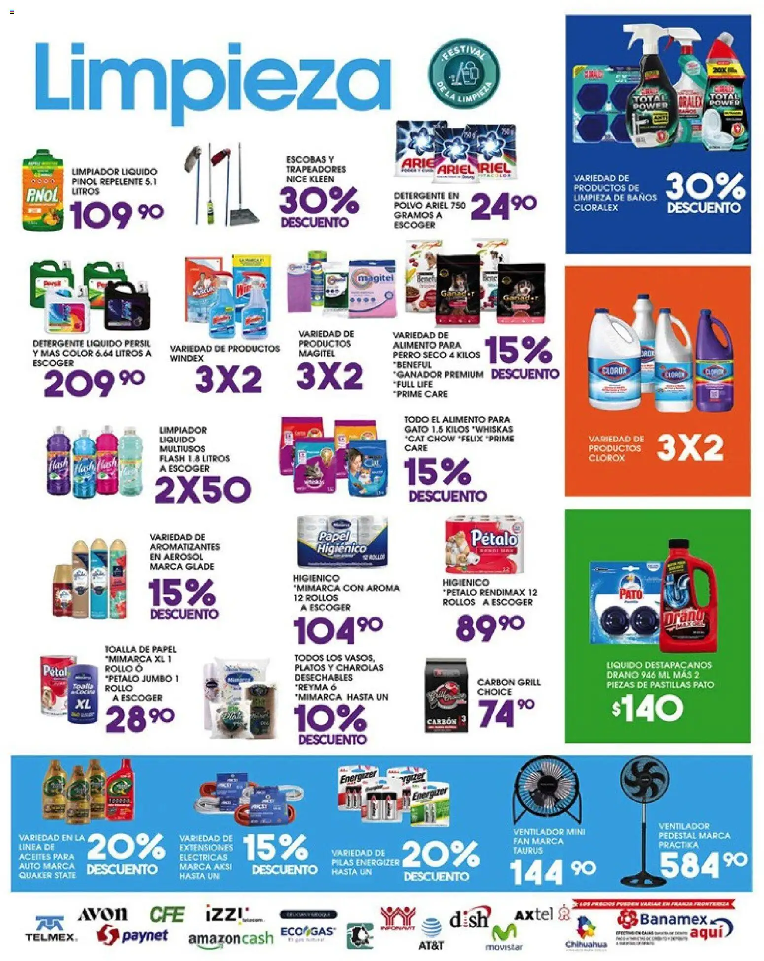 Nuevas ofertas de Alsuper válidas en toda la República Mexicana desde el 29.05.2026. ¡Encuentra las mejores ofertas en Alsuper folleto Casas Grandes! | Página: 5 | Productos: Ventilador, Toalla, Polvo, Pilas