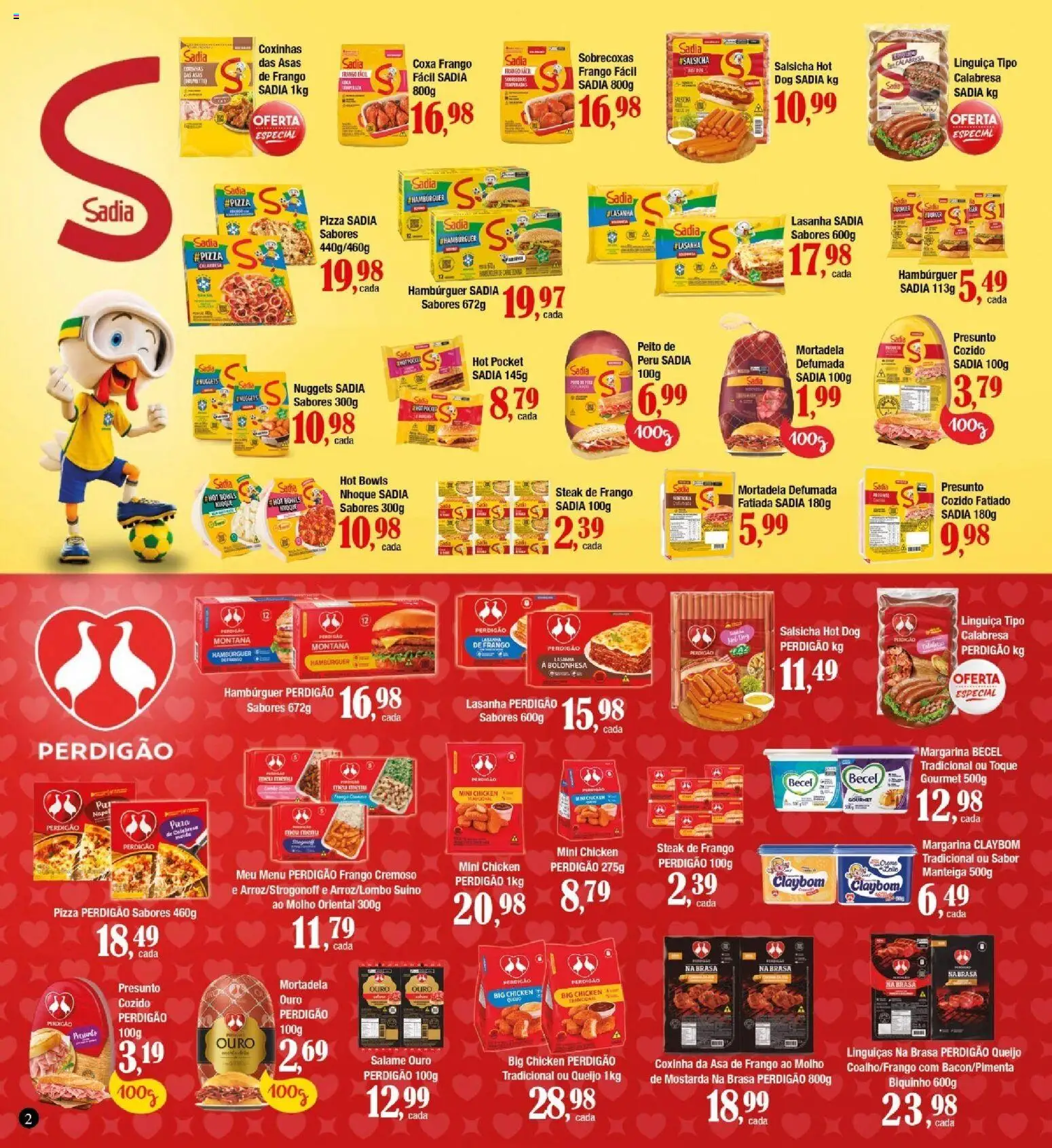 Supermercados Unidos Folheto - válido de 16.06.2026 | Página: 2 | Produtos: Manteiga, Salame, Lasanha, Frango