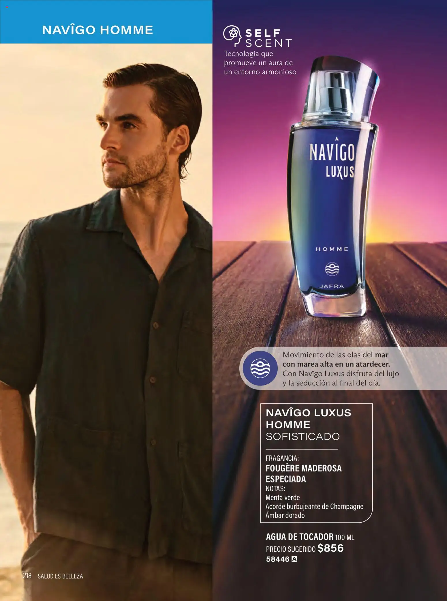 Nuevas ofertas de JAFRA válidas en toda la República Mexicana desde el 01/07/2026. ¡Encuentra las mejores ofertas en JAFRA catálogo Organizador de Ventas! | Página: 218 | Productos: Champagne, Agua, Perfume, Fragancia