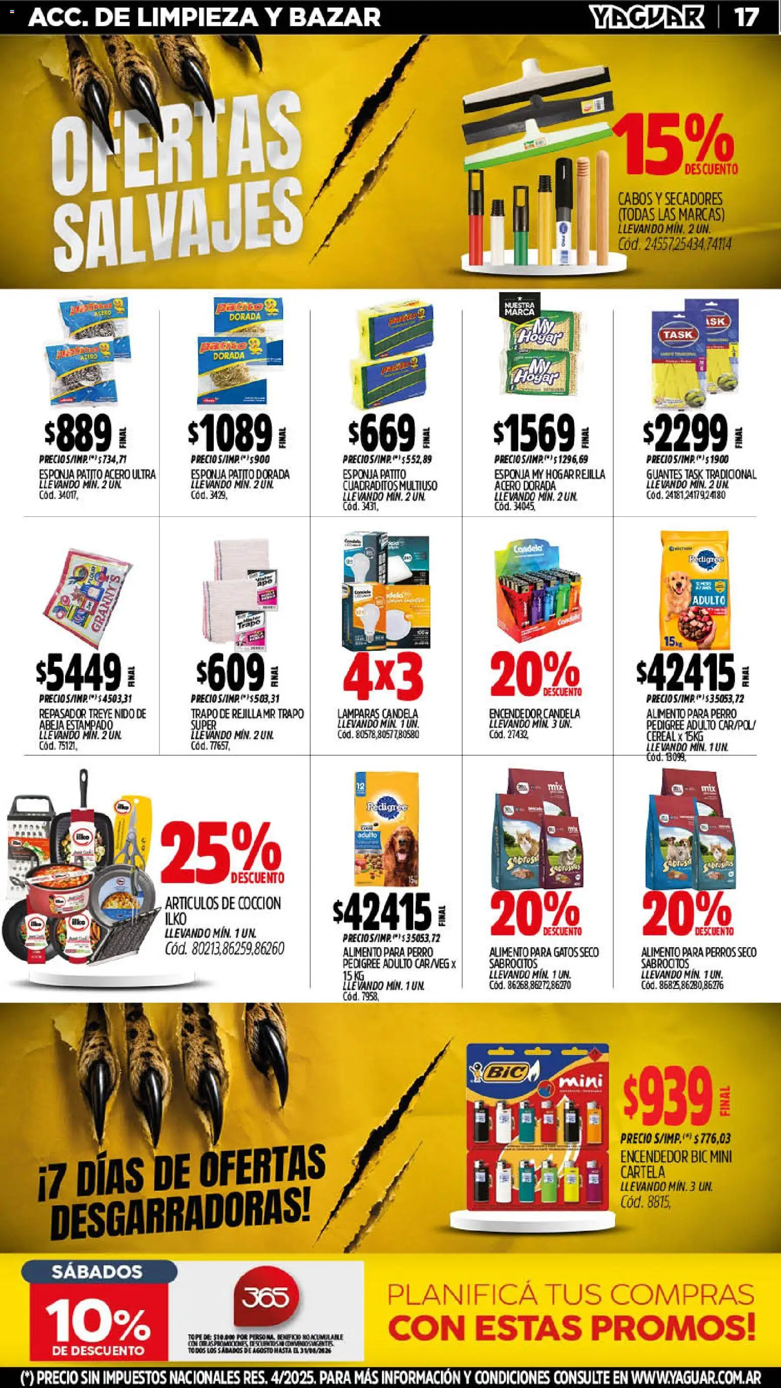 Yaguar catálogo │ válido desde el 10/08/2026 | Página: 18 | Productos: Rejilla, Repasador, Lámparas, Alimento para perros