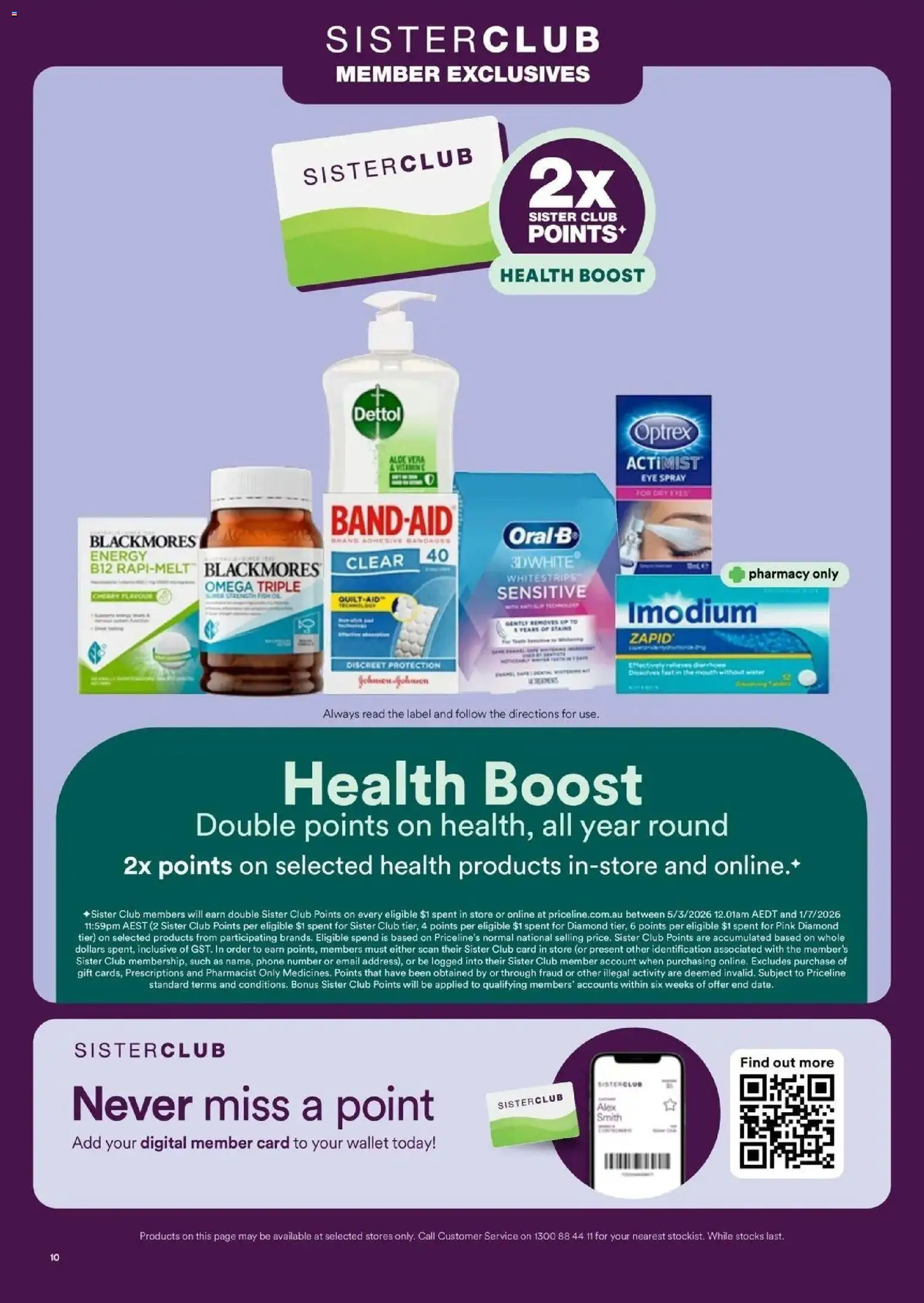 Priceline Pharmacy catalogue - valid from 08.04.2026 | Page: 10 | Products: Diamond, Water, Digital, Phone