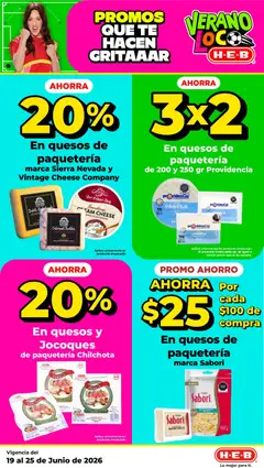 Vista previa de H-E-B folleto, nuevo folleto de la tienda, válido en México a partir del 19/06/2026 | Página: 16 | Productos: Leche, Queso, Sierra, Té
