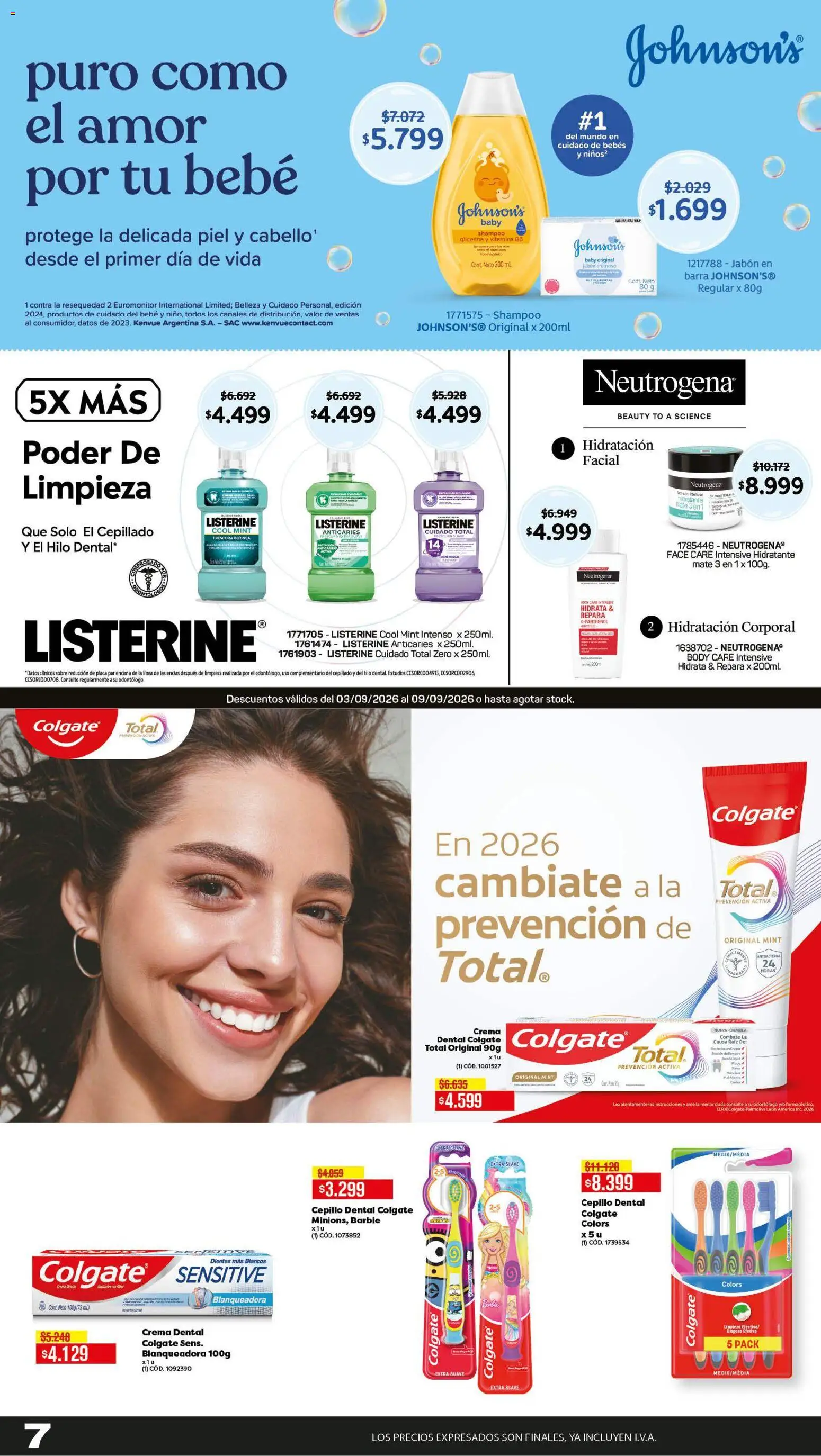 Makro ofertas │ válido desde el 03/09/2026 | Página: 7 | Productos: Body, Mate, Listerine, Jabón