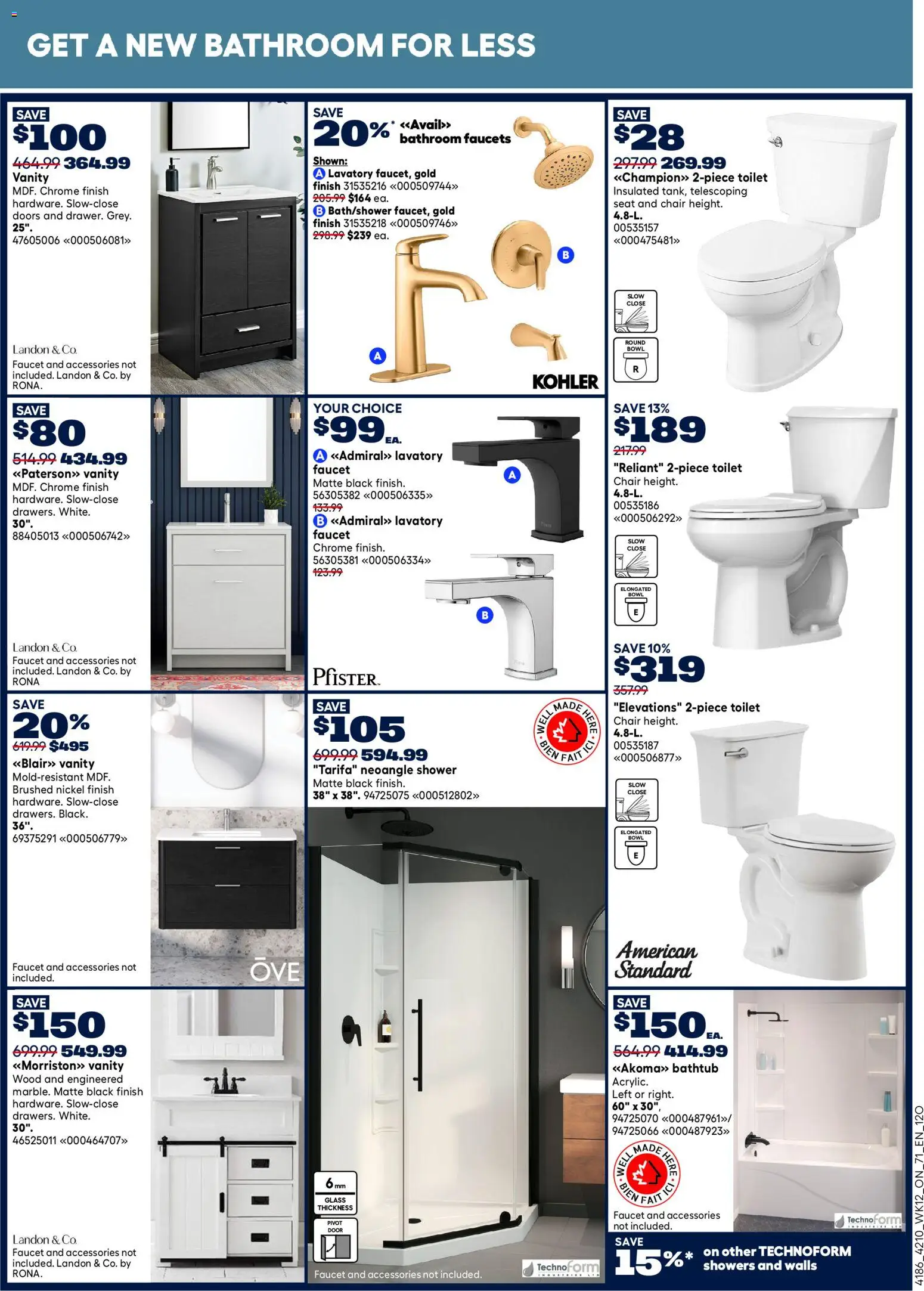 Rona flyer valid from 16.04.2026 | Page: 19 | Products: Chair, Shower