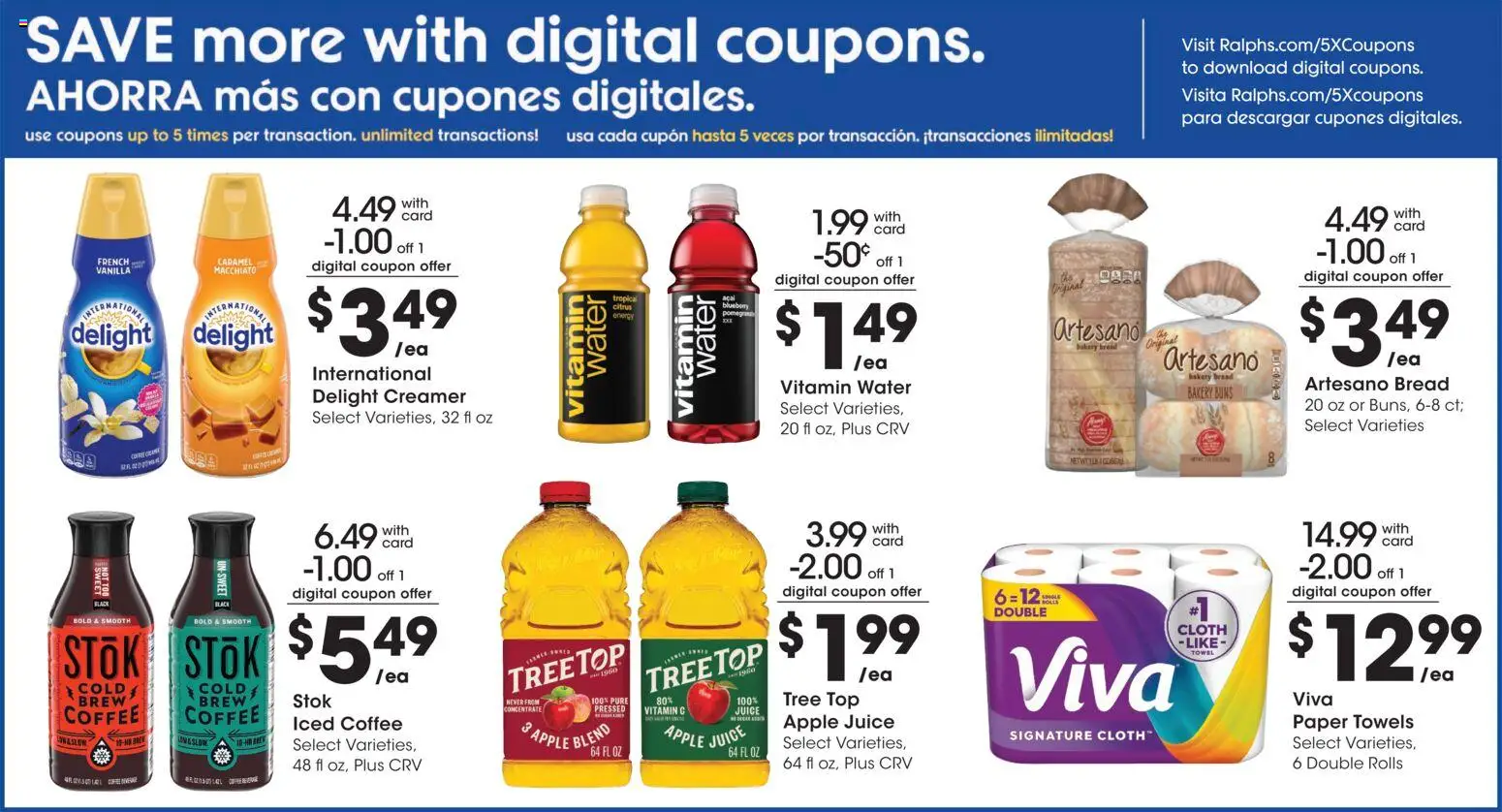 Ralphs Weekly Ad - valid from 09/09/2026 | Page: 10 | Products: Vitamin, Bread, Juice, Water