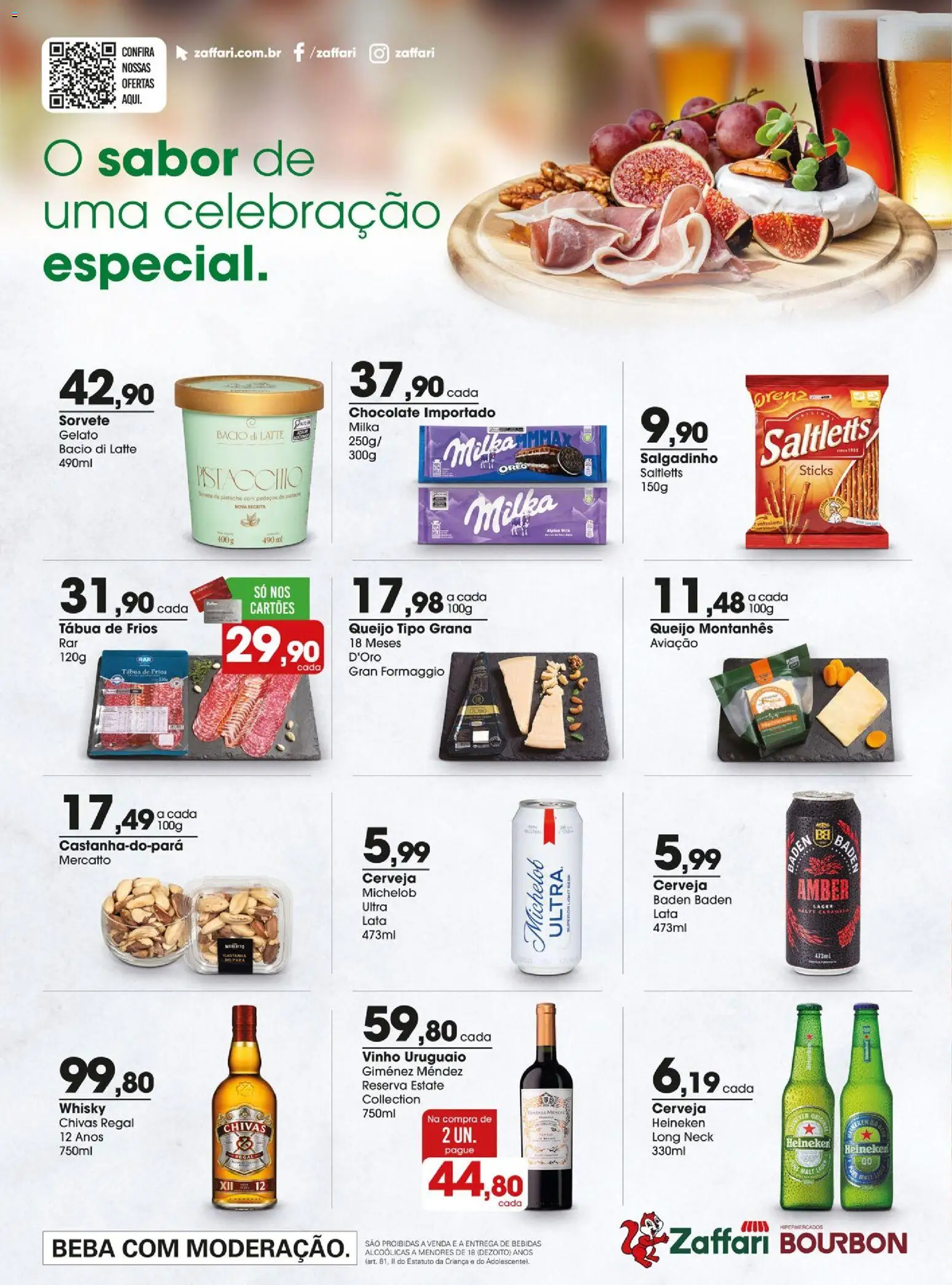 Zaffari Folheto - válido de 28/07/2026 | Página: 24 | Produtos: Whisky, Chocolate, Vinho, Cerveja