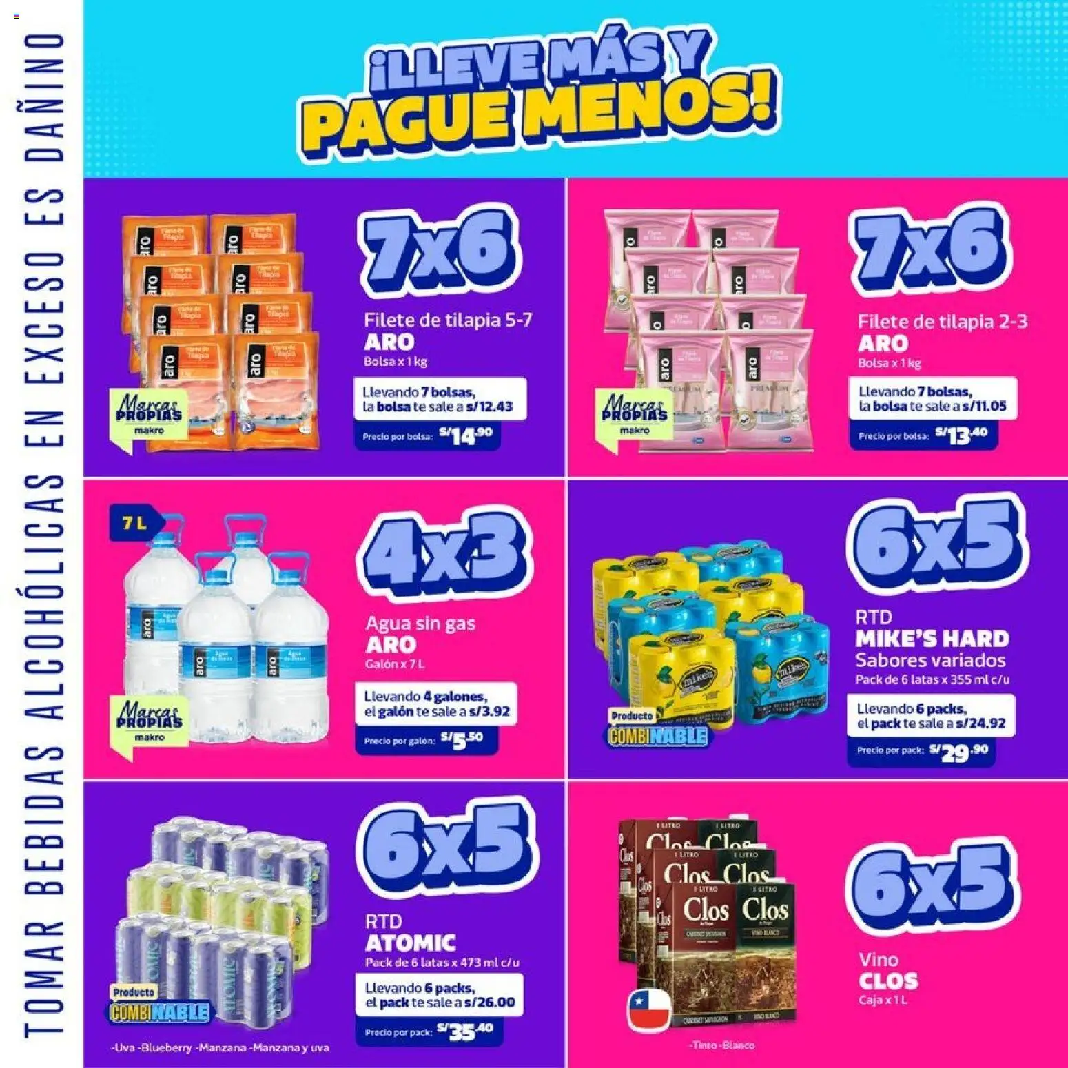 Catálogo Makro válido desde 04.06.2026 | Página: 16 | Productos: Caja, Vino, Té, Bolsa