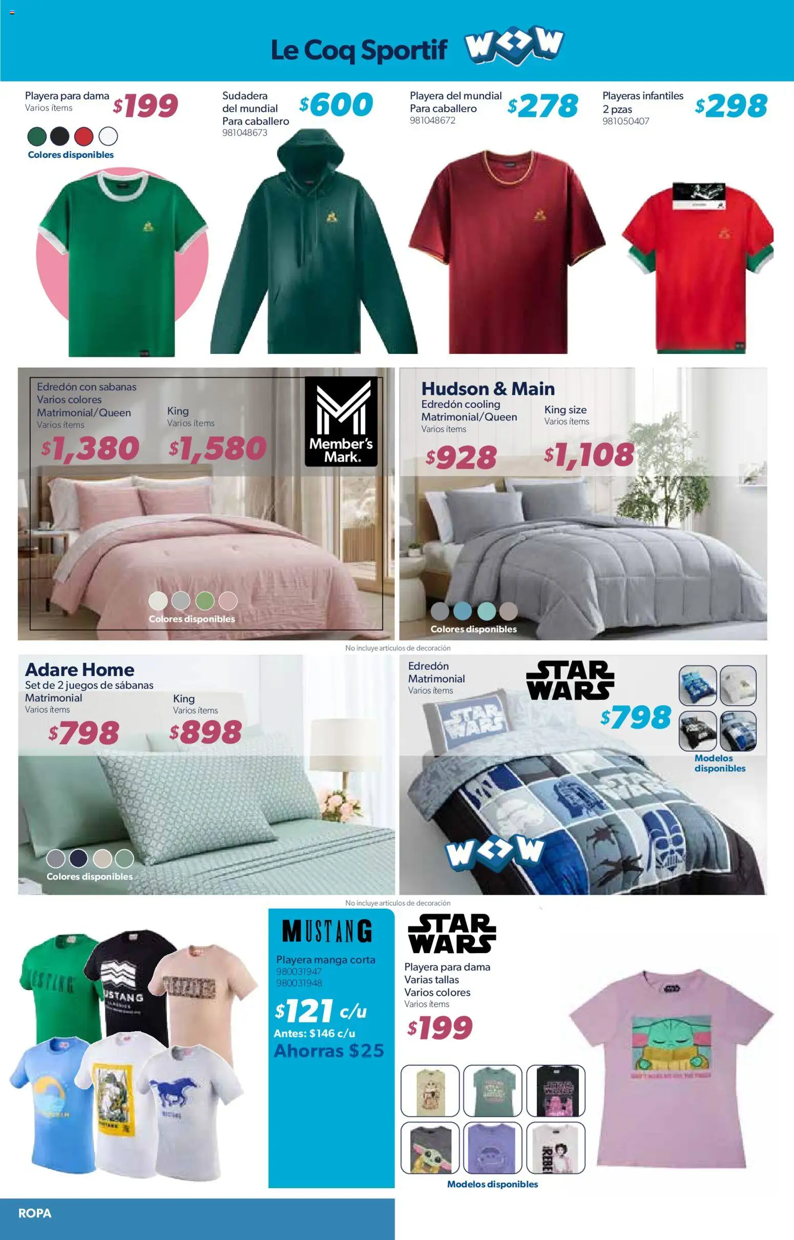 Nuevas ofertas de Sam's Club válidas en toda la República Mexicana desde el 01.05.2026. ¡Encuentra las mejores ofertas en Sam's Club catálogo! | Página: 18 | Productos: Manga, Ropa, Playera, Sabanas