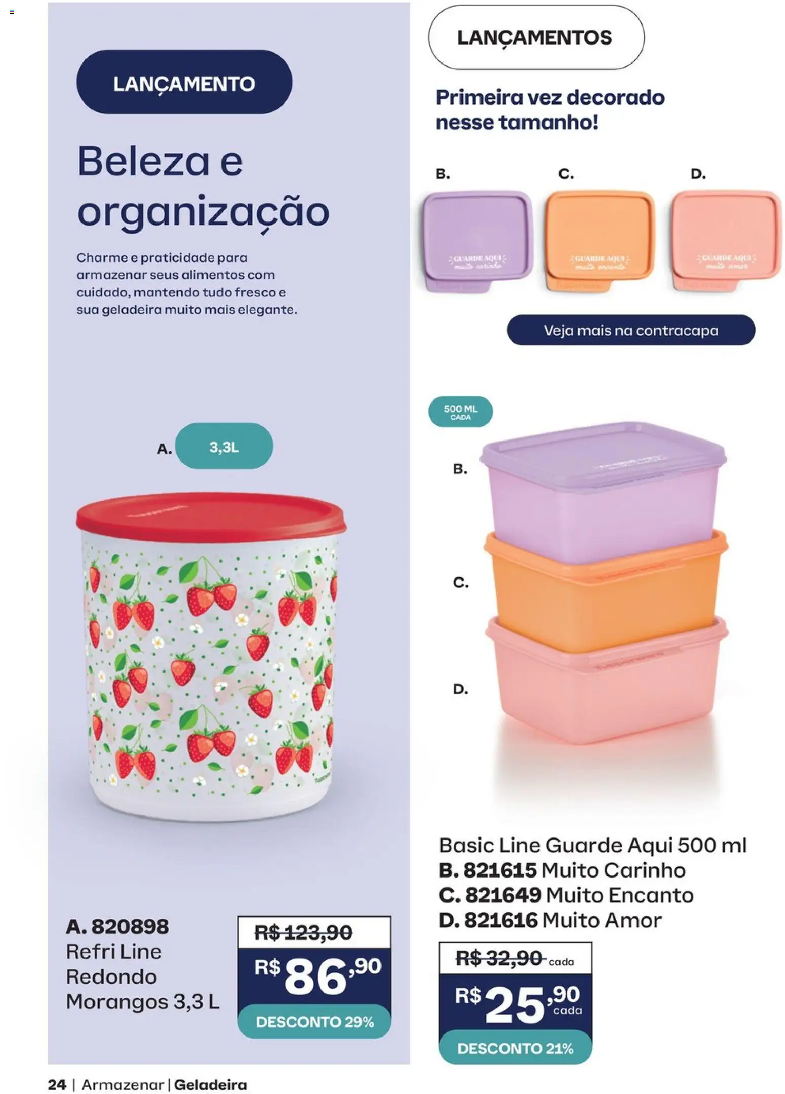 Tupperware Folheto - válido de 01/08/2026 | Página: 24 | Produtos: Geladeira, Alimentos, Morangos