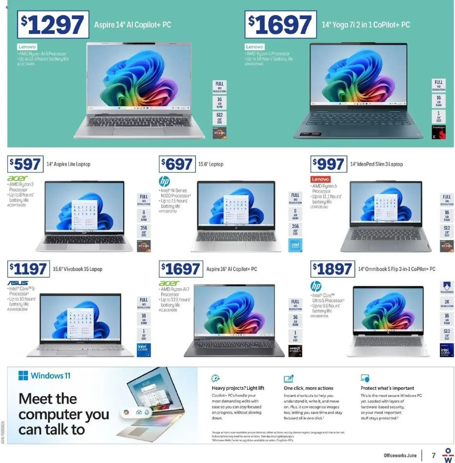 Officeworks catalogue - valid from 27.05.2026 | Page: 7 | Products: Battery, Light, Device, Computer