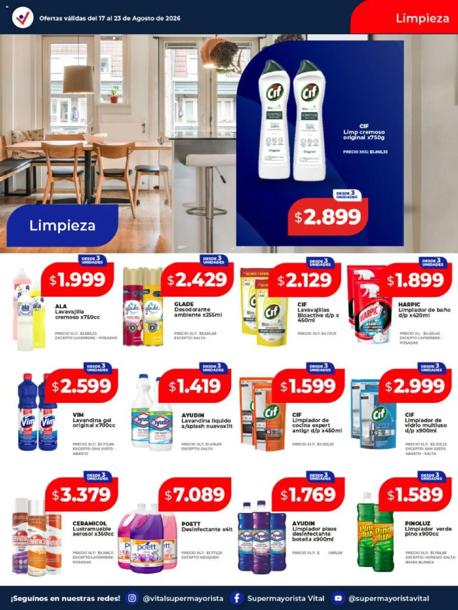 Vital - Ofertas │ válido desde el 17/08/2026 | Página: 11 | Productos: Desinfectante, Botella, Cocina, Lavavajillas