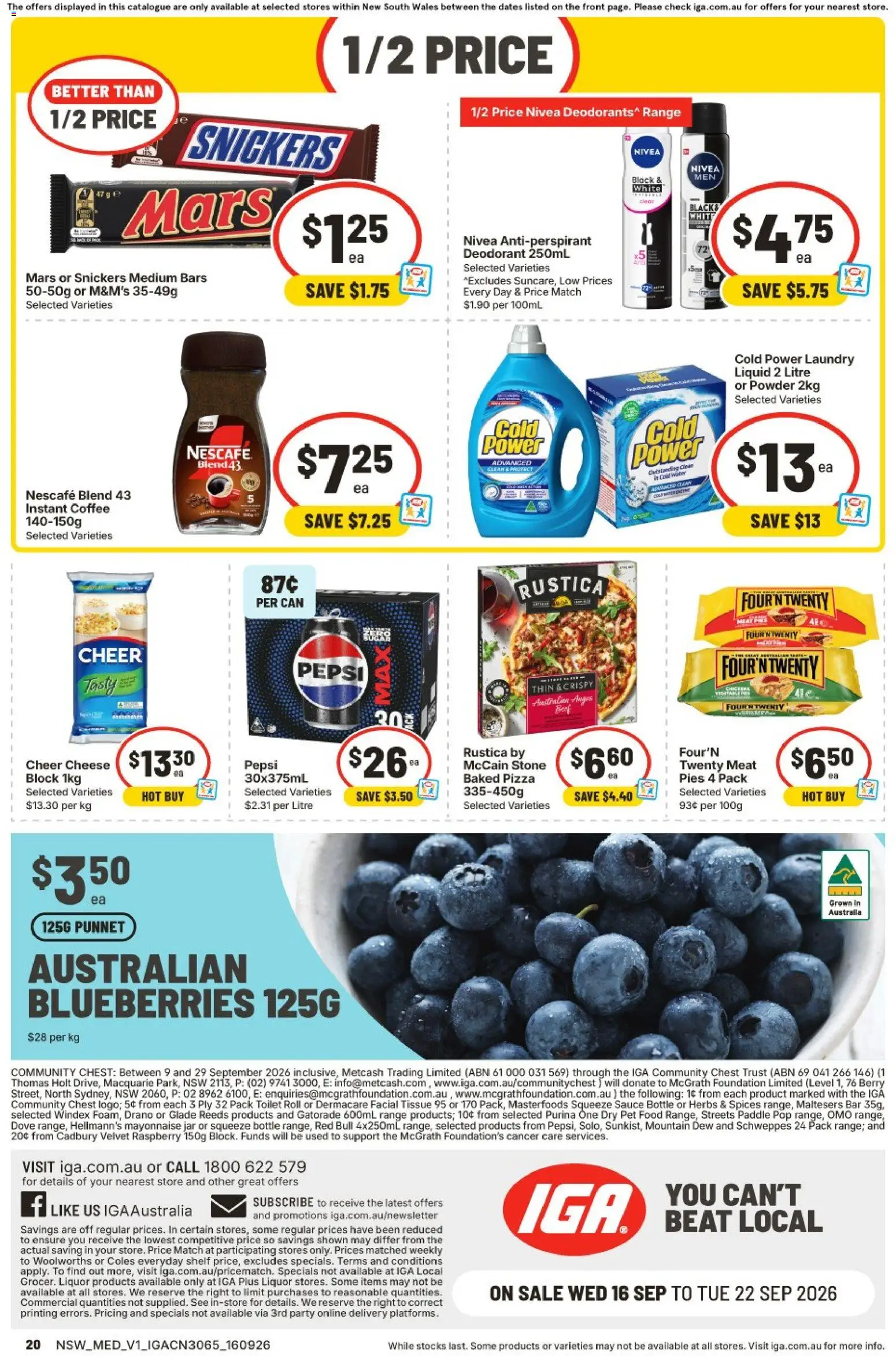 IGA catalogue - valid from 16/09/2026 | Page: 2 | Products: Powder, Mayonnaise, Sauce, Snickers