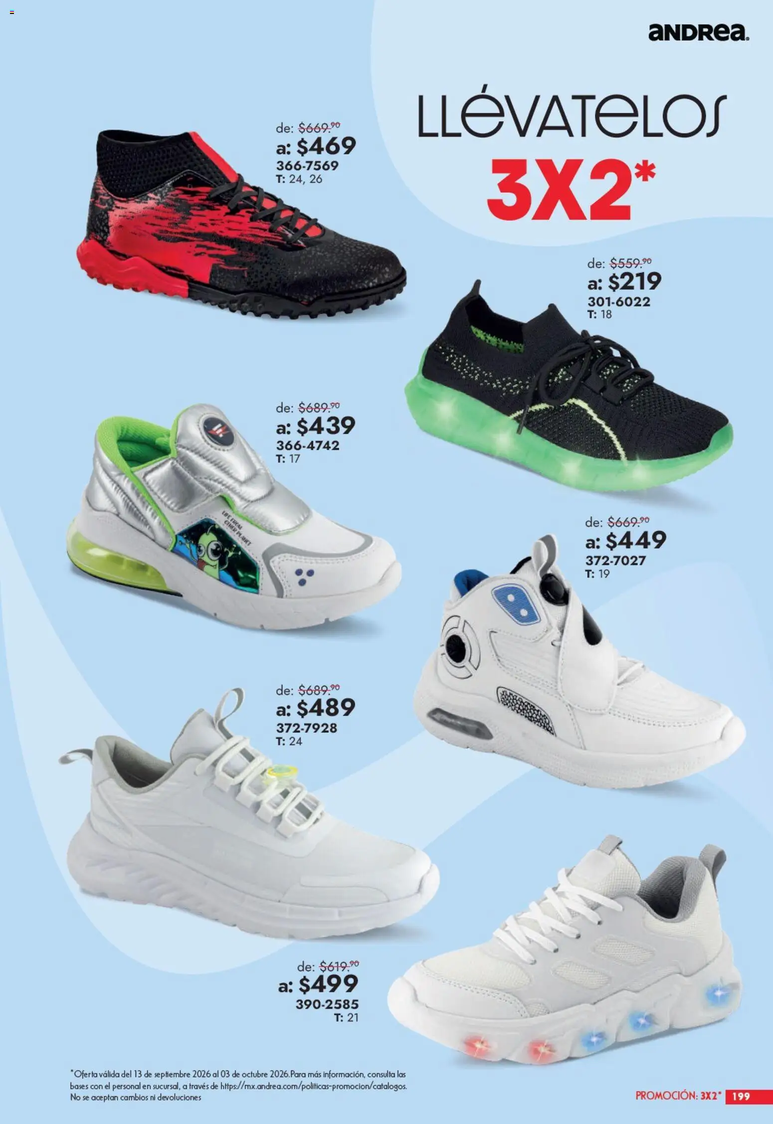 Nuevas ofertas de Andrea válidas en toda la República Mexicana desde el 13/09/2026. ¡Encuentra las mejores ofertas en Andrea catálogo Outlet! | Página: 199