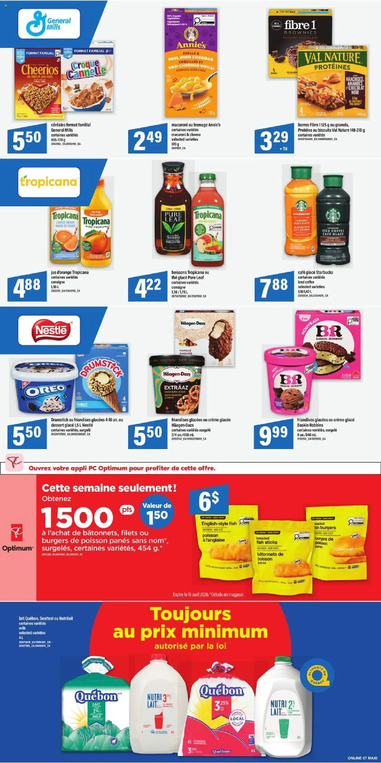 Maxi flyer valid from 09.04.2026 | Page: 10 | Products: Fish, Cheese, Coffee, Chocolate