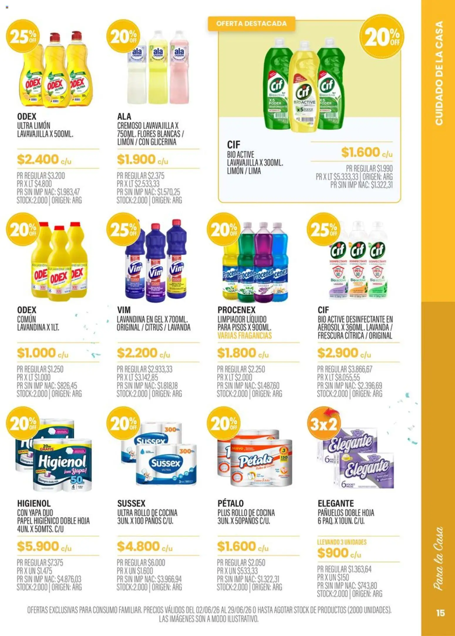 Pigmento - Golazo de ofertas │ válido desde el 02.06.2026 | Página: 15 | Productos: Lavandina, Cocina, Lima, Limpiador