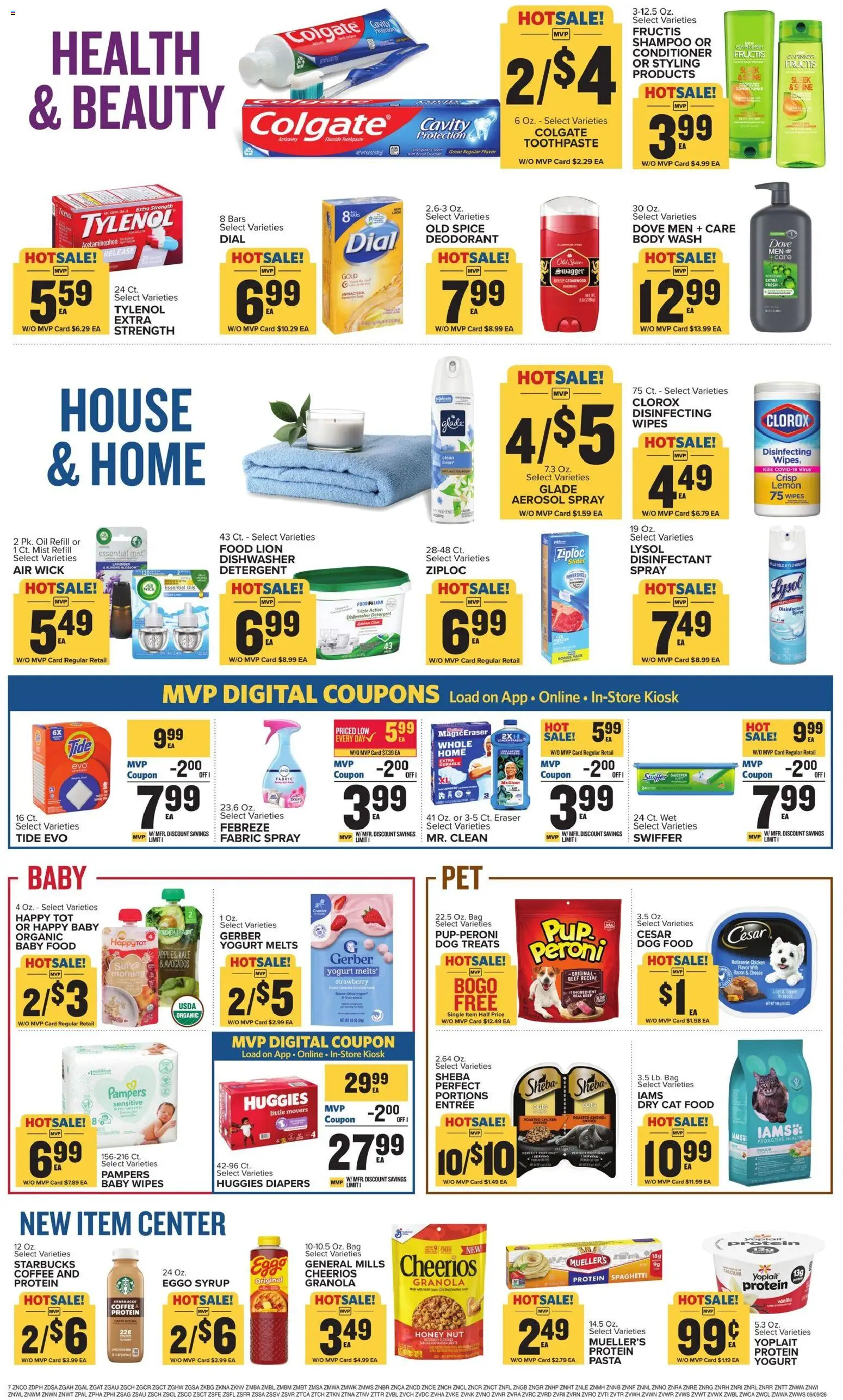 Food Lion Weekly Ad - valid from 09/09/2026 | Page: 14 | Products: Deodorant, Body Wash, Baby food, Dishwasher