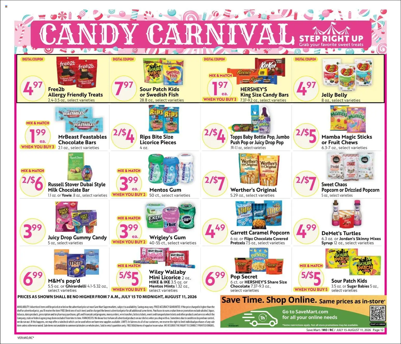 Save Mart Big Book of Savings - valid from 07/15/2026 | Page: 12 | Products: Shelf, Wire, Chocolate, Fish
