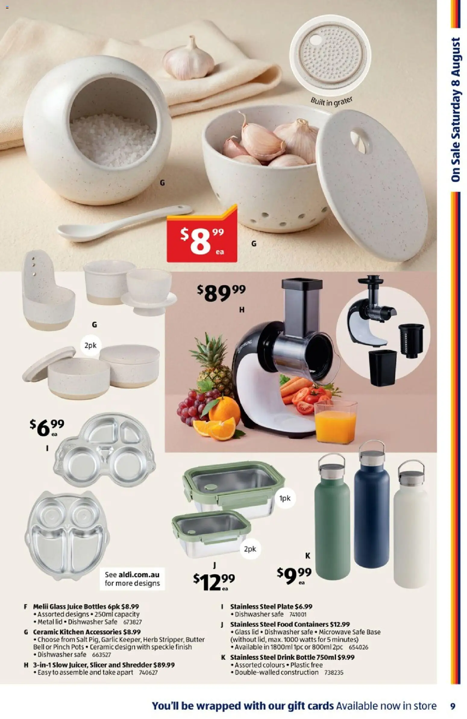 Aldi catalogue - valid from 05/08/2026 | Page: 9 | Products: Butter, Accessories, Grater, Slicer
