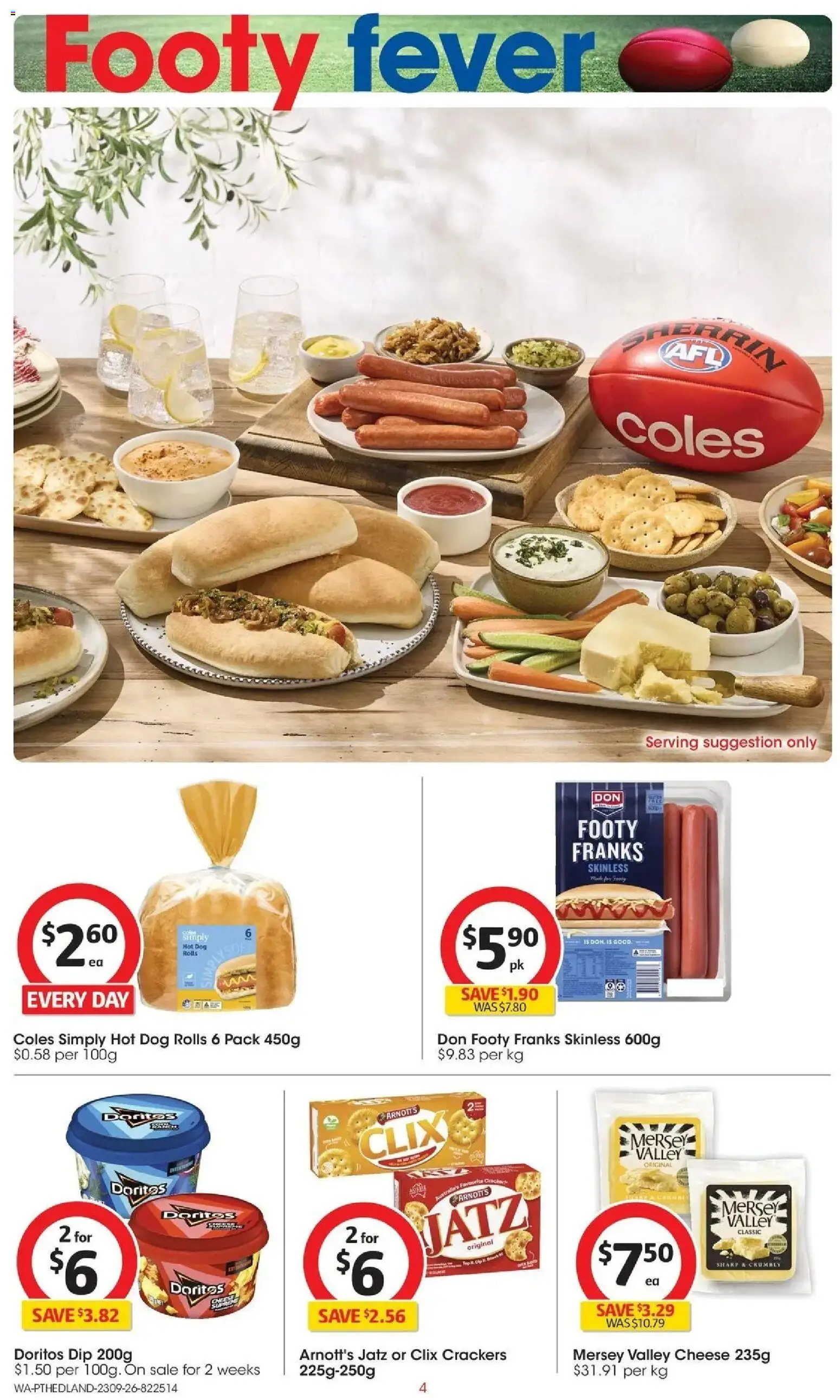 ﻿Coles catalogue valid from 23/09/2026 > Online Australia | Page: 4 | Products: Crackers, Cheese