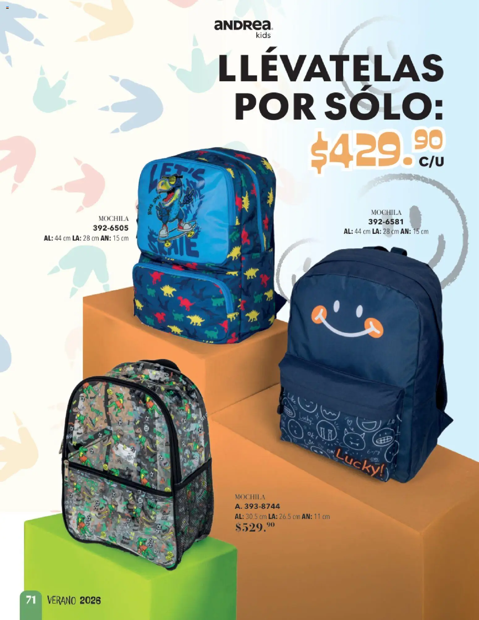 Nuevas ofertas de Andrea válidas en toda la República Mexicana desde el 24/05/2026. ¡Encuentra las mejores ofertas en Andrea catálogo Accesorios para todos! | Página: 71 | Productos: Mochila