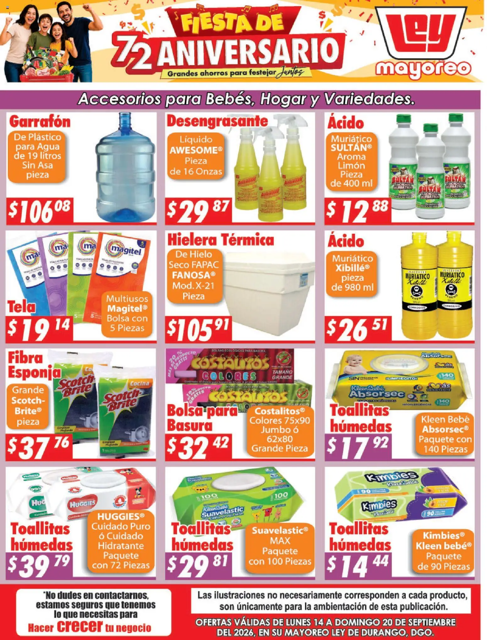 Nuevas ofertas de Casa Ley válidas en toda la República Mexicana desde el 14/09/2026. ¡Encuentra las mejores ofertas en Casa Ley folleto! | Página: 1 | Productos: Esponja, Limón, Desengrasante, Cocina