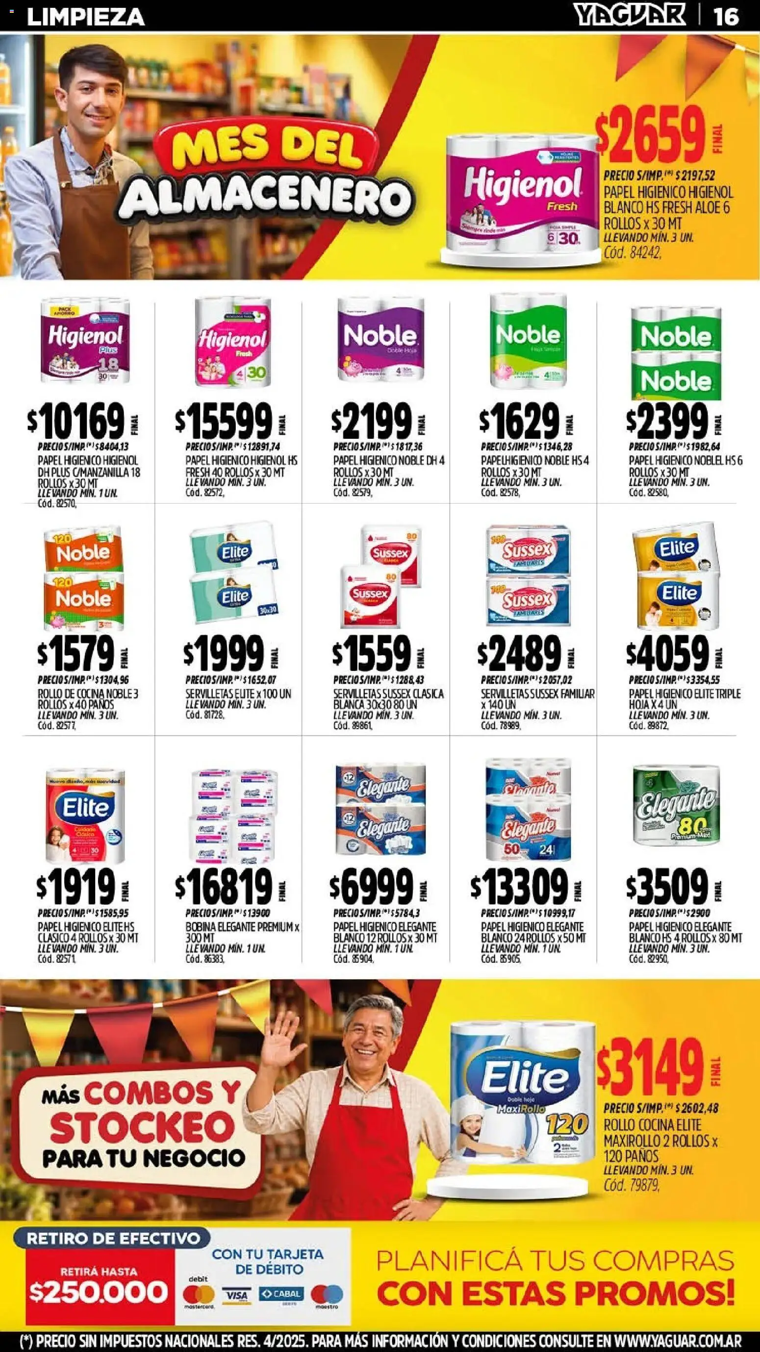 Yaguar - Oferta Semanal Santa Fé │ válido desde el 28/09/2026 | Página: 17 | Productos: Papel higiénico, Cocina, Servilletas