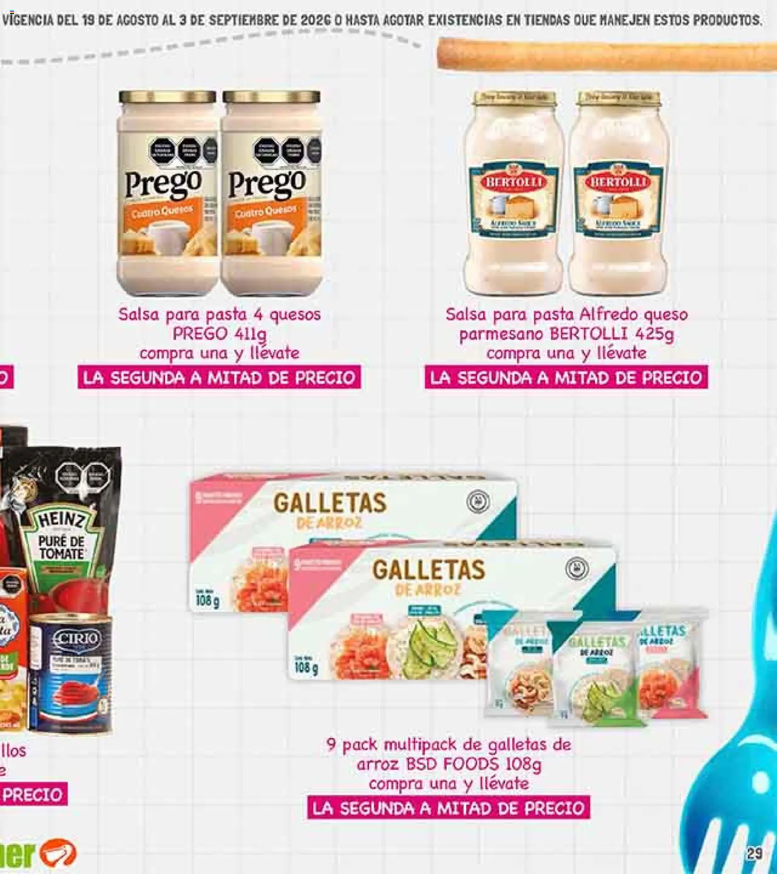 Nuevas ofertas de La Comer válidas en toda la República Mexicana desde el 19/08/2026. ¡Encuentra las mejores ofertas en La Comer folleto! | Página: 57 | Productos: Tomate, Pasta, Galletas, Puré