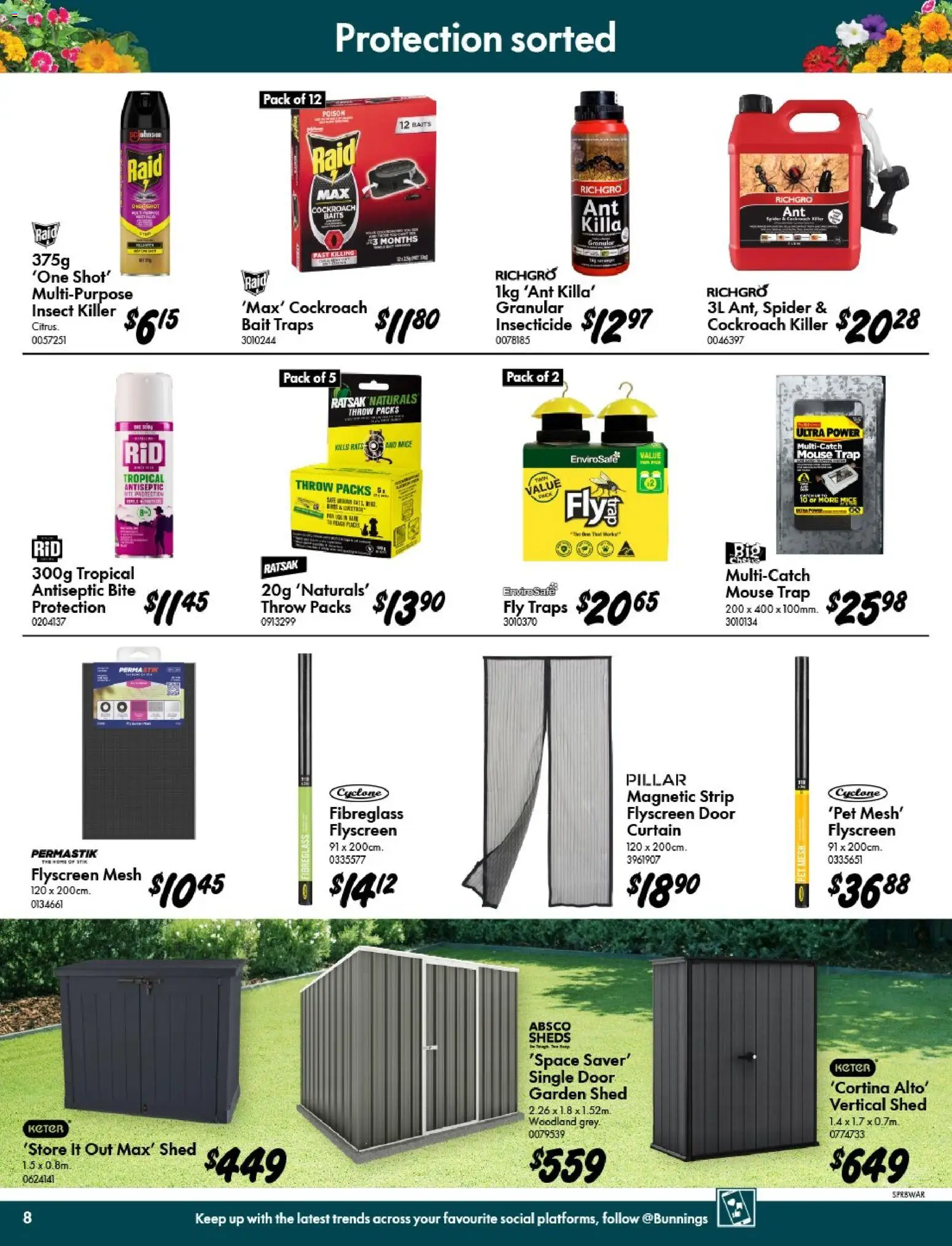 Bunnings Warehouse catalogue - valid from 09/09/2026 | Page: 8 | Products: Curtain, Mouse, Multipurpose, Strip